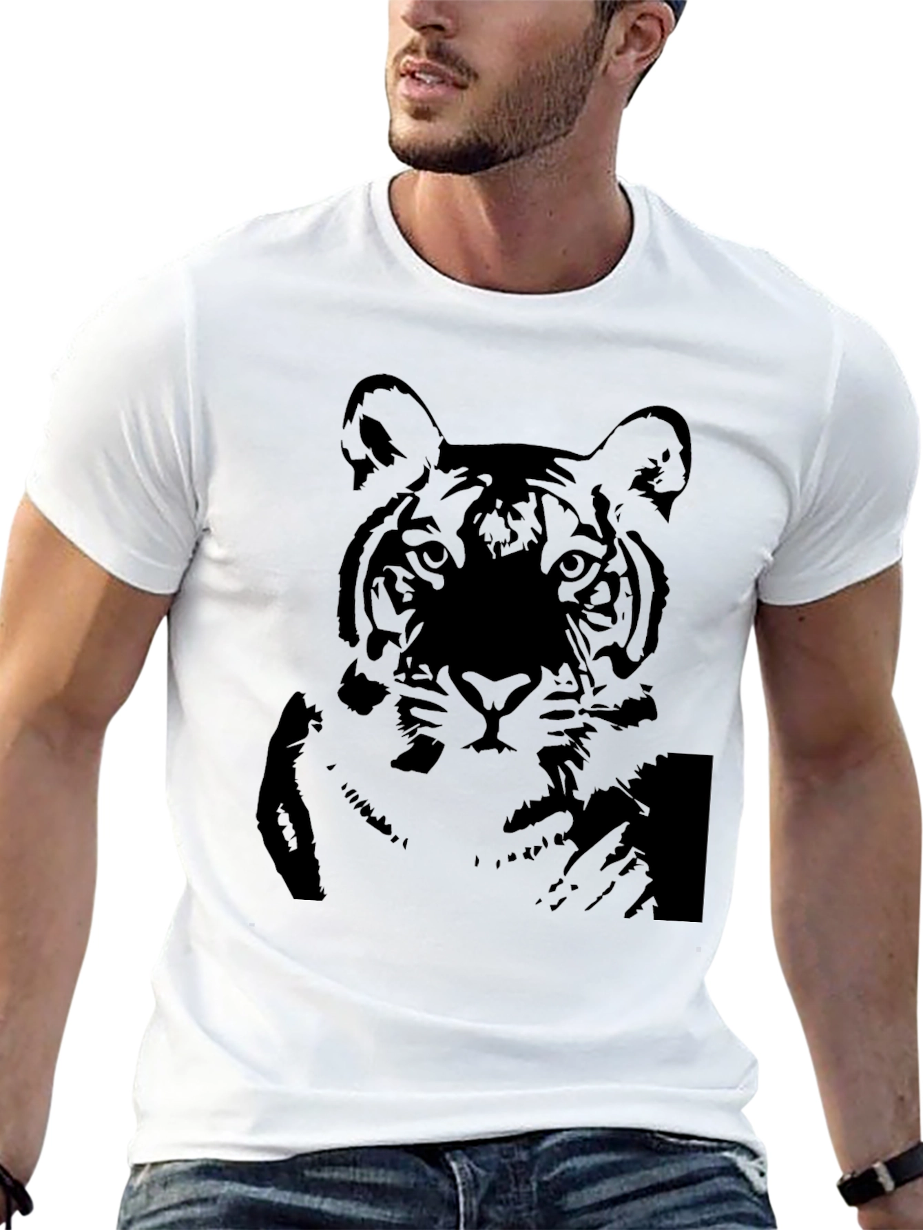Black Tiger Graphic T-Shirt