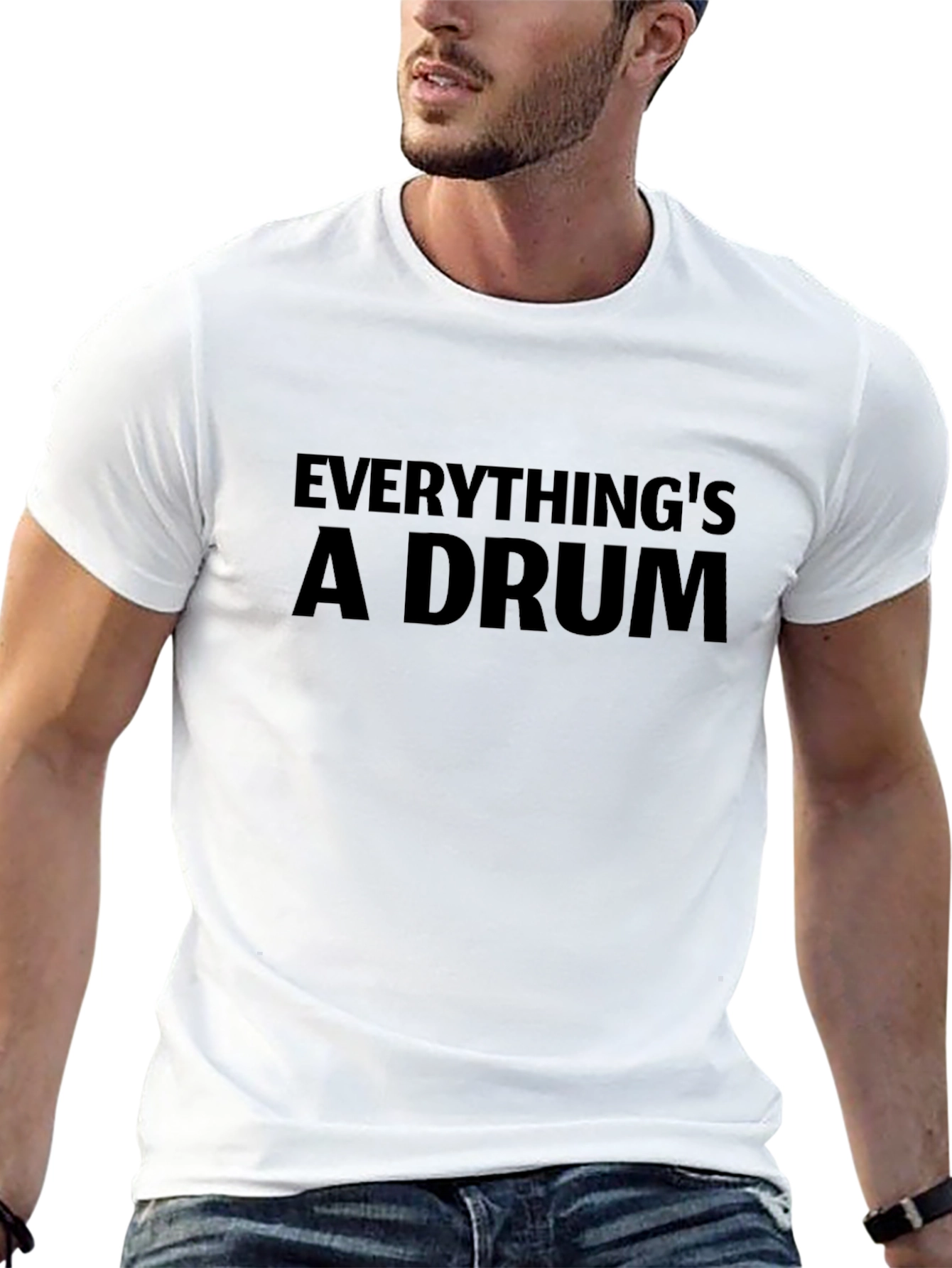Everythings A Drum Black Graphic Tee