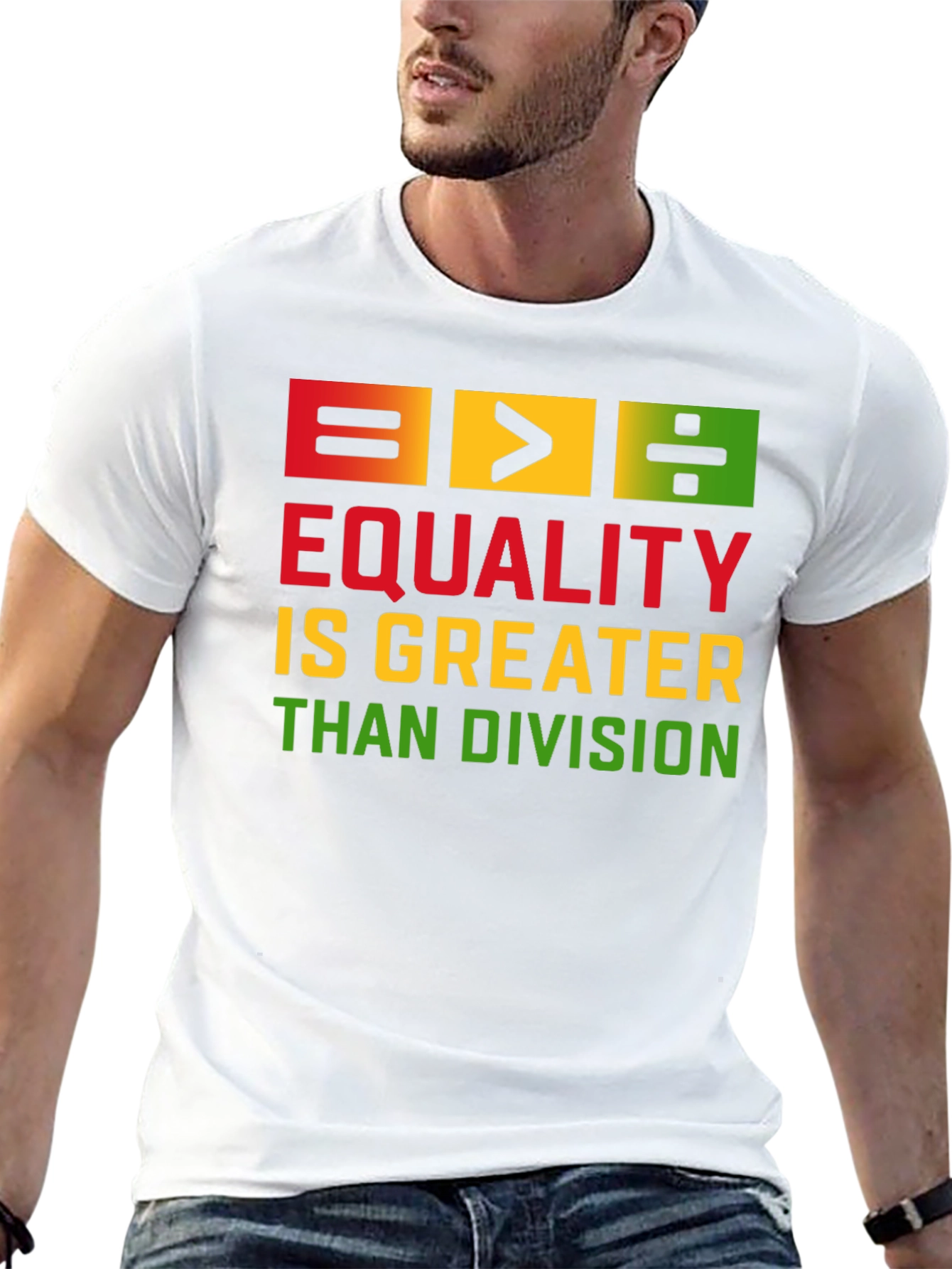 Equality Is Greater Than Division Black T-Shirt