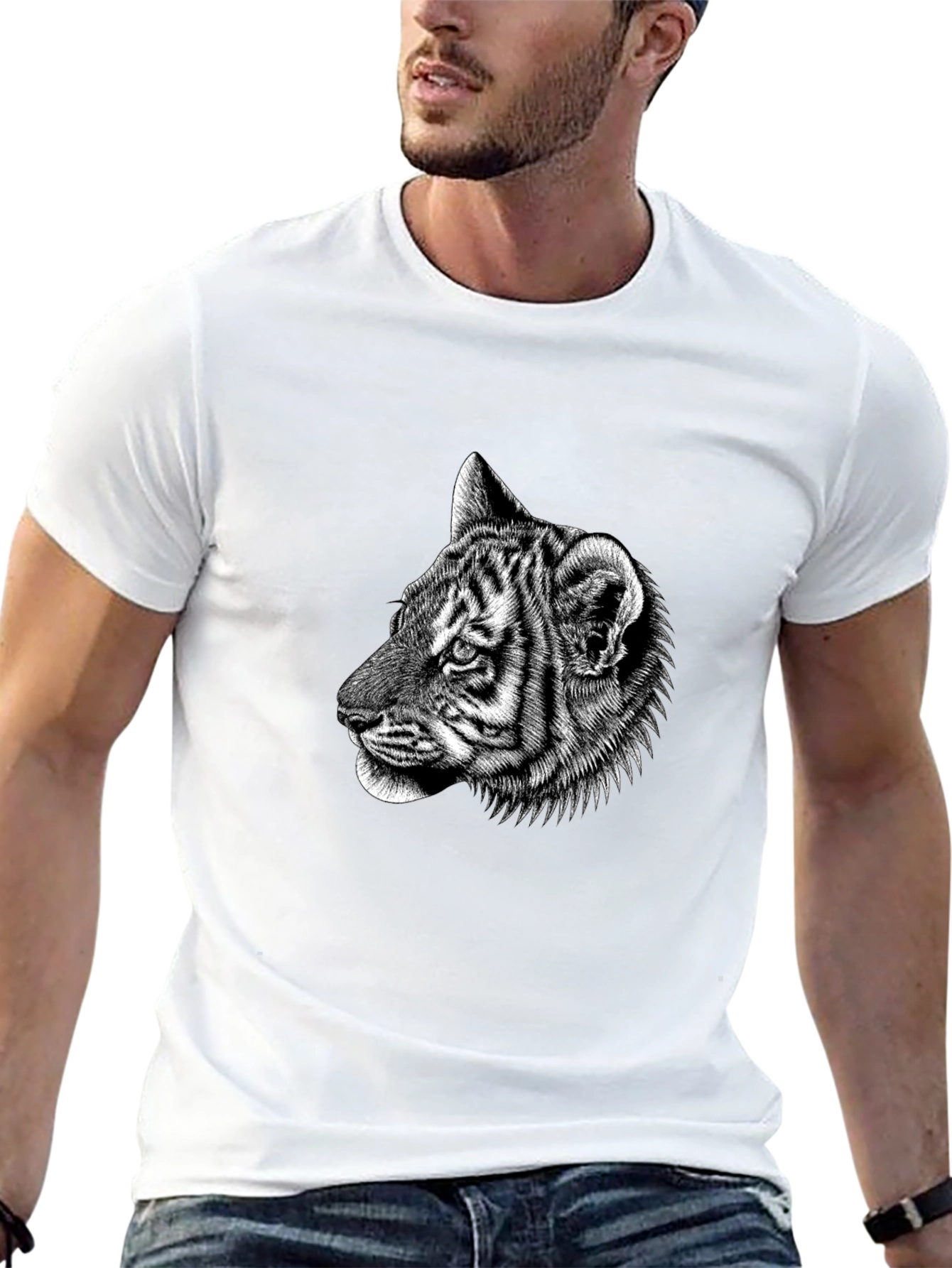 Tiger Graphic Black T-Shirt - Animal Lover Tee
