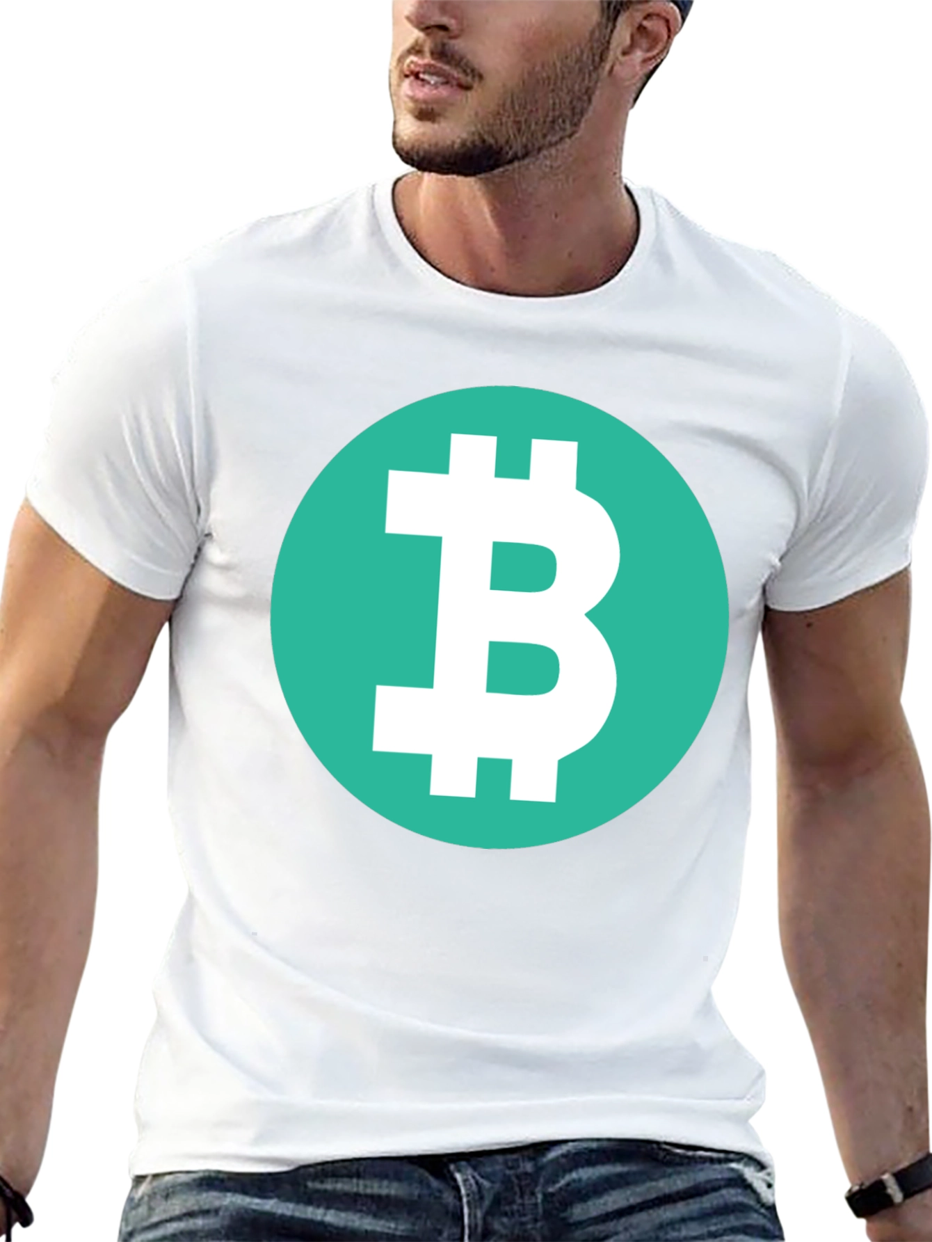 Bitcoin Symbol Graphic Tee - Black