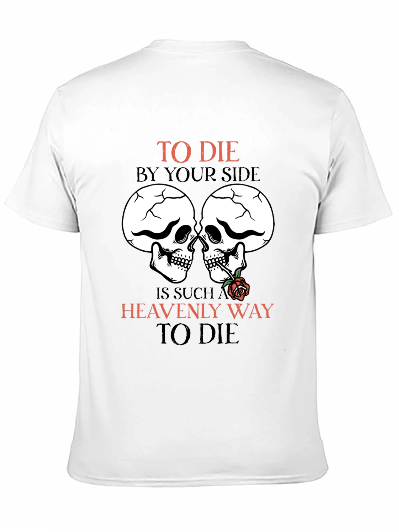 Skull & Rose Graphic Tee - Romantic Goth Style