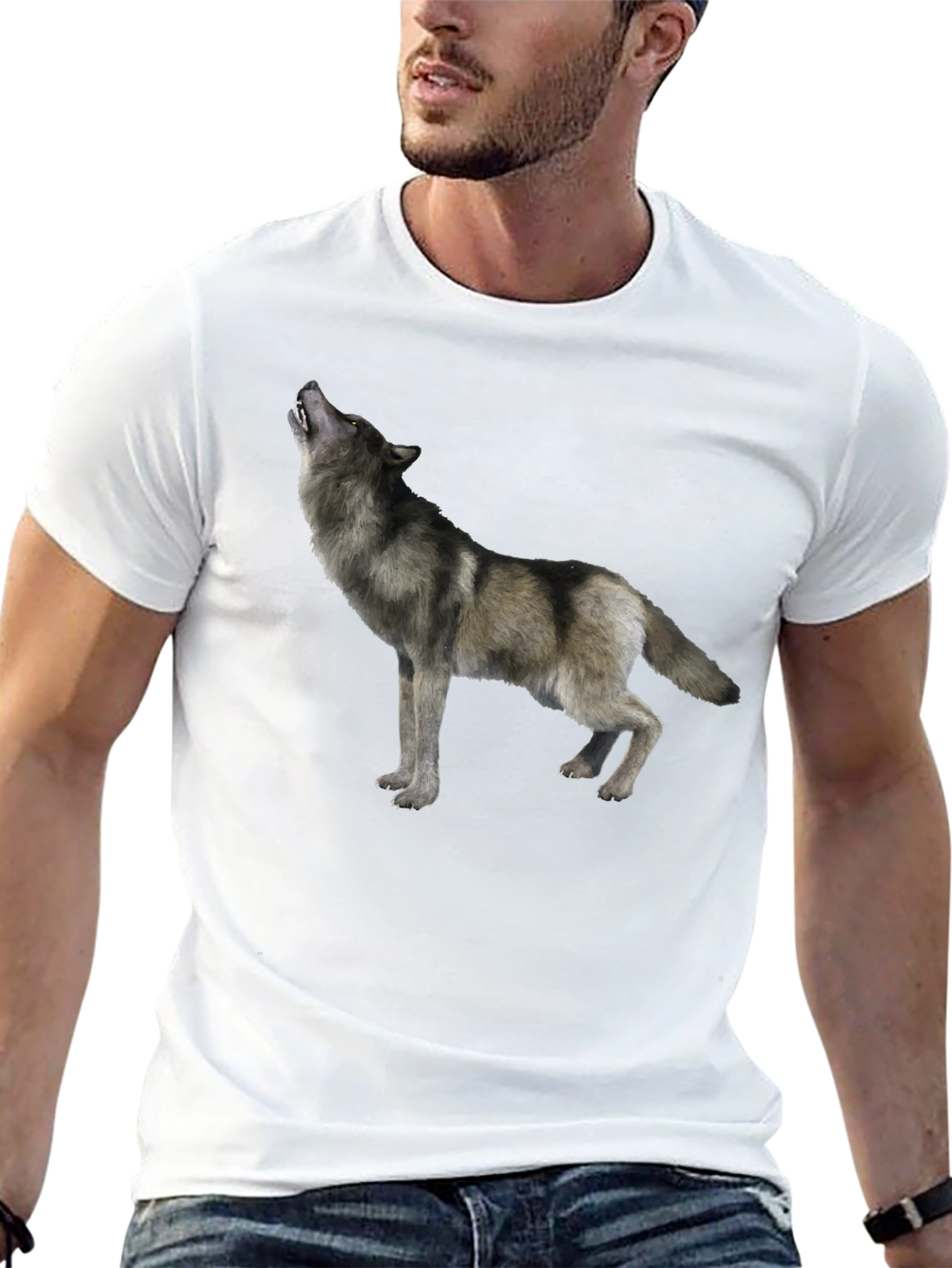 Black Wolf Graphic Tee - Mens Short Sleeve