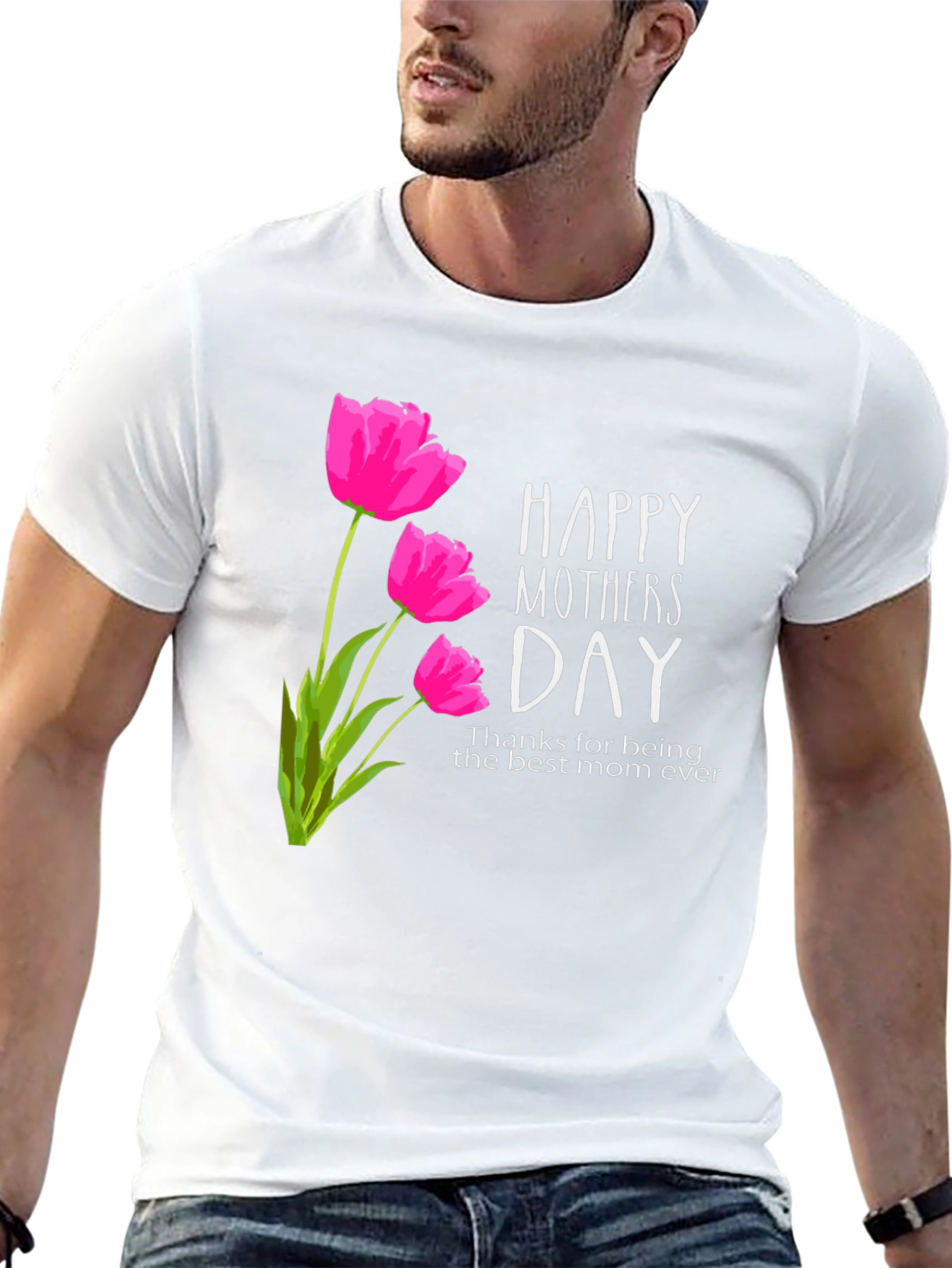 Happy Mothers Day Tulip Graphic T-Shirt