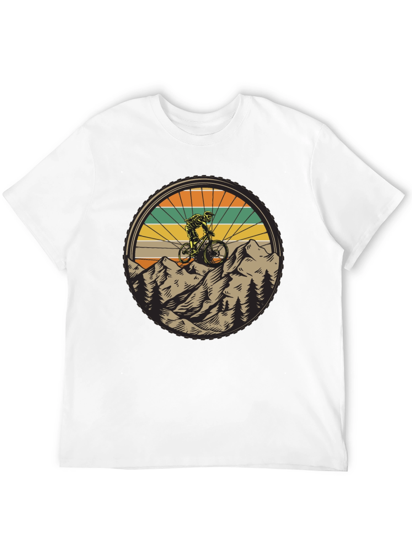 Mountain Bike Rider T-Shirt - Adventure Style