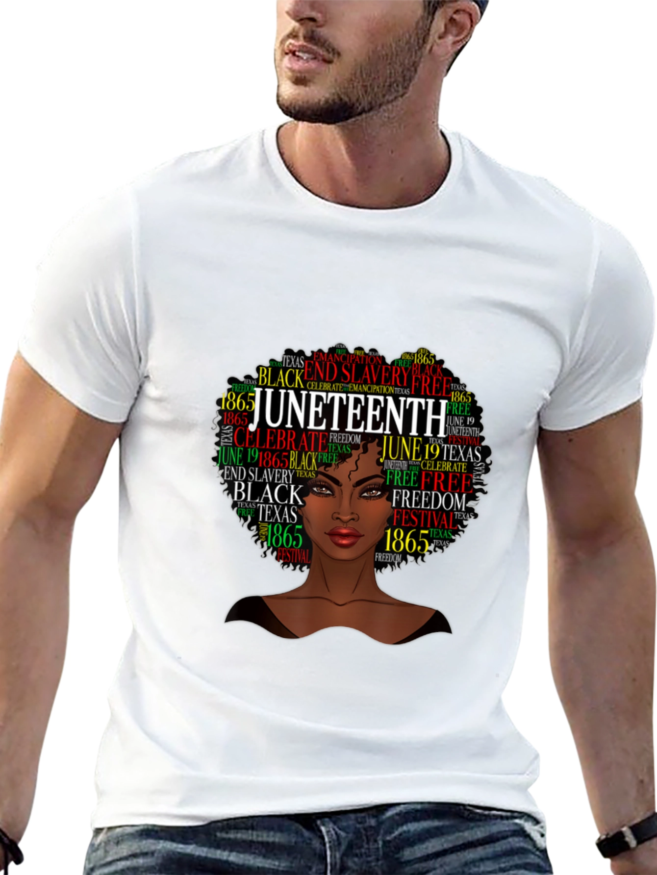 Juneteenth Afro Woman Black Pride T-Shirt