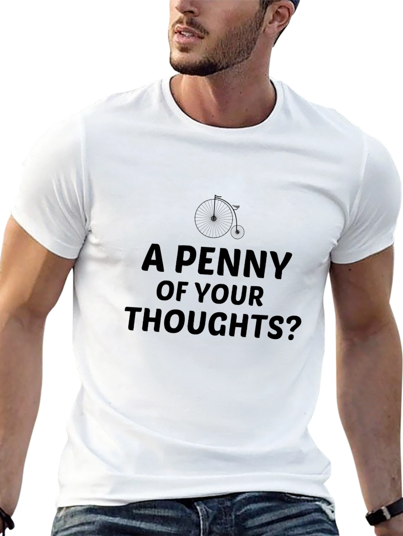 Penny Thoughts Black Graphic Tee