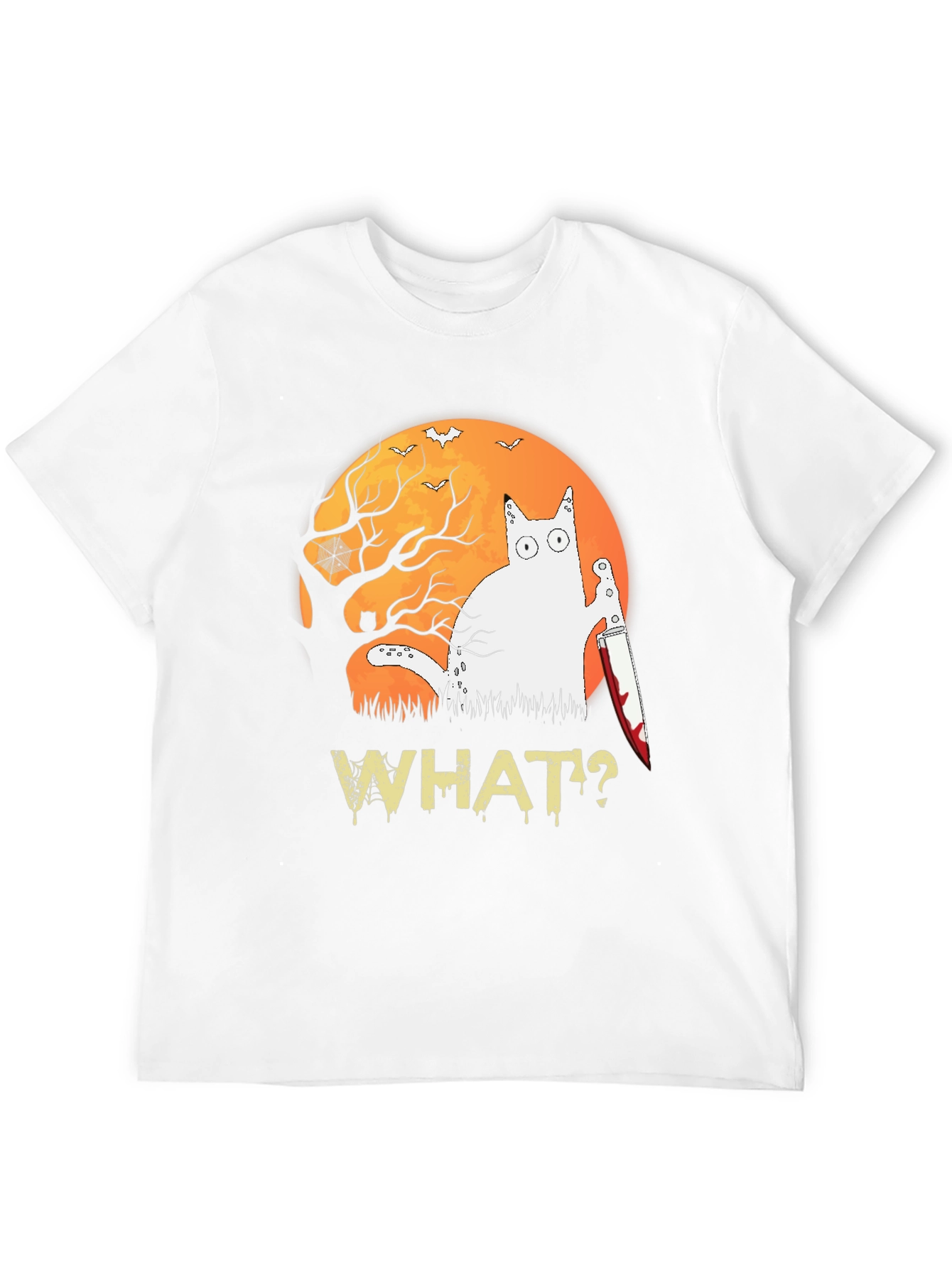 Halloween Cat WHAT? T-Shirt - Spooky Season Apparel