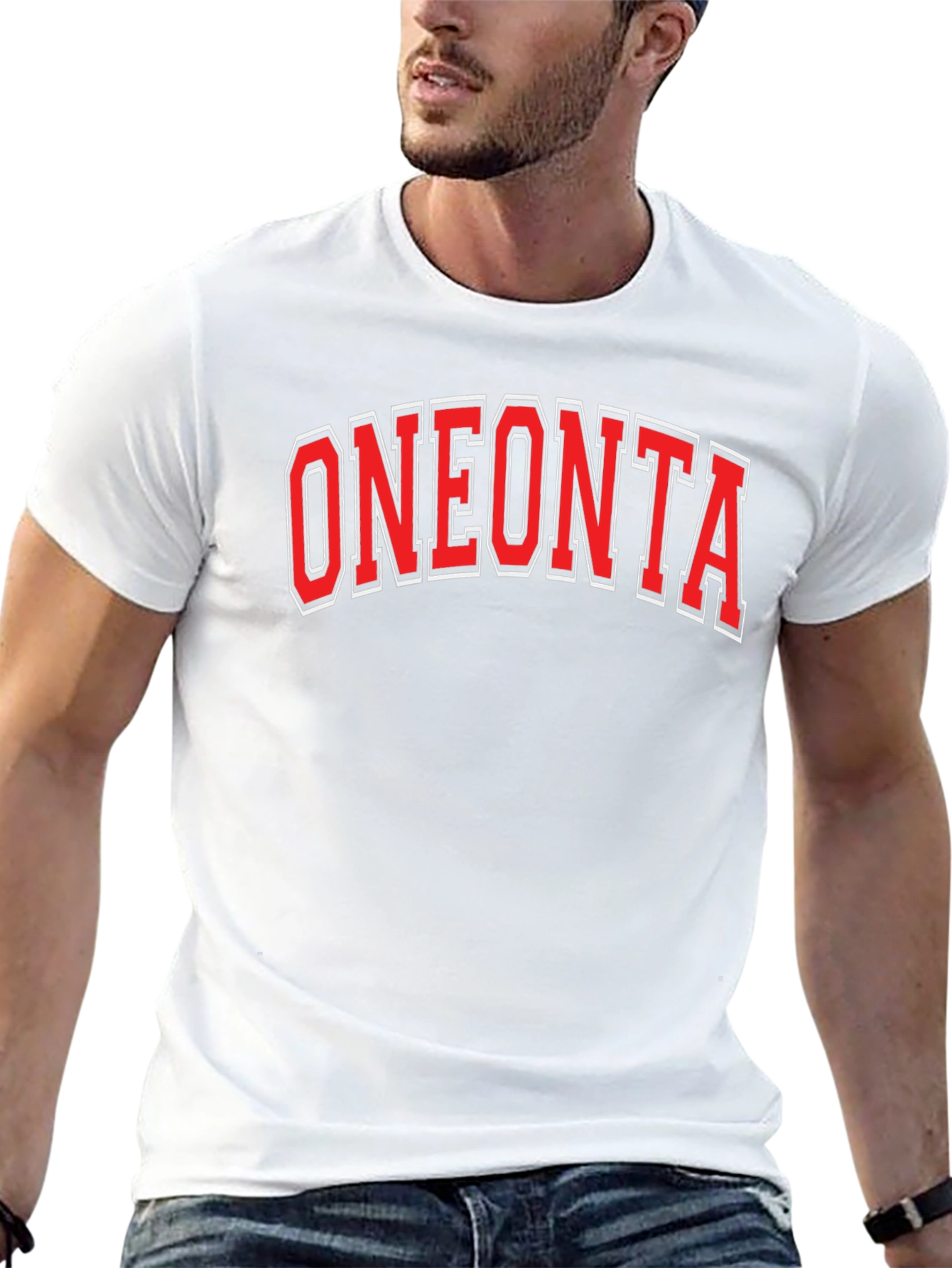 Oneonta T-Shirt - Bold Red Lettering