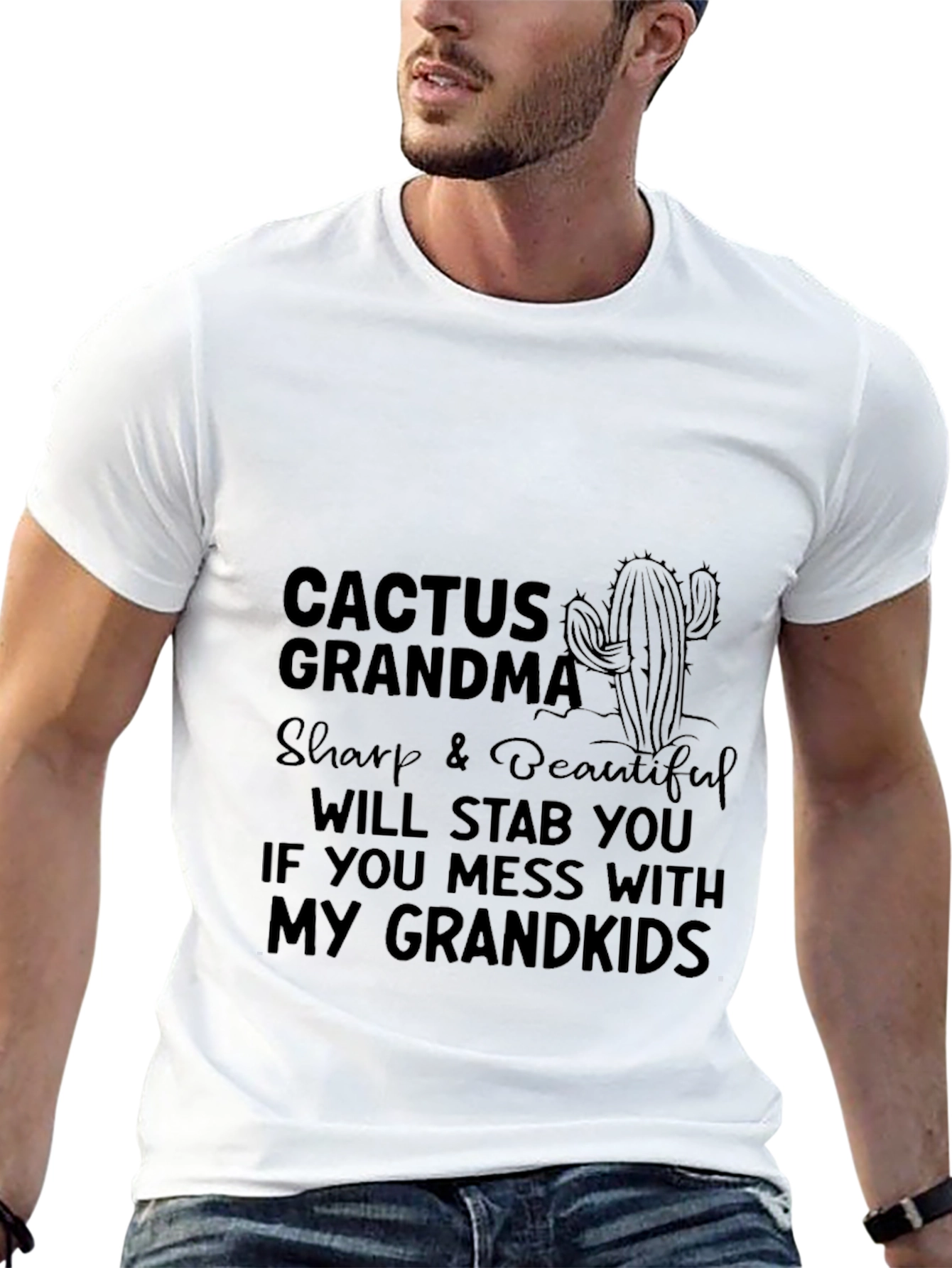 Cactus Grandma Graphic Tee - Sharp & Beautiful