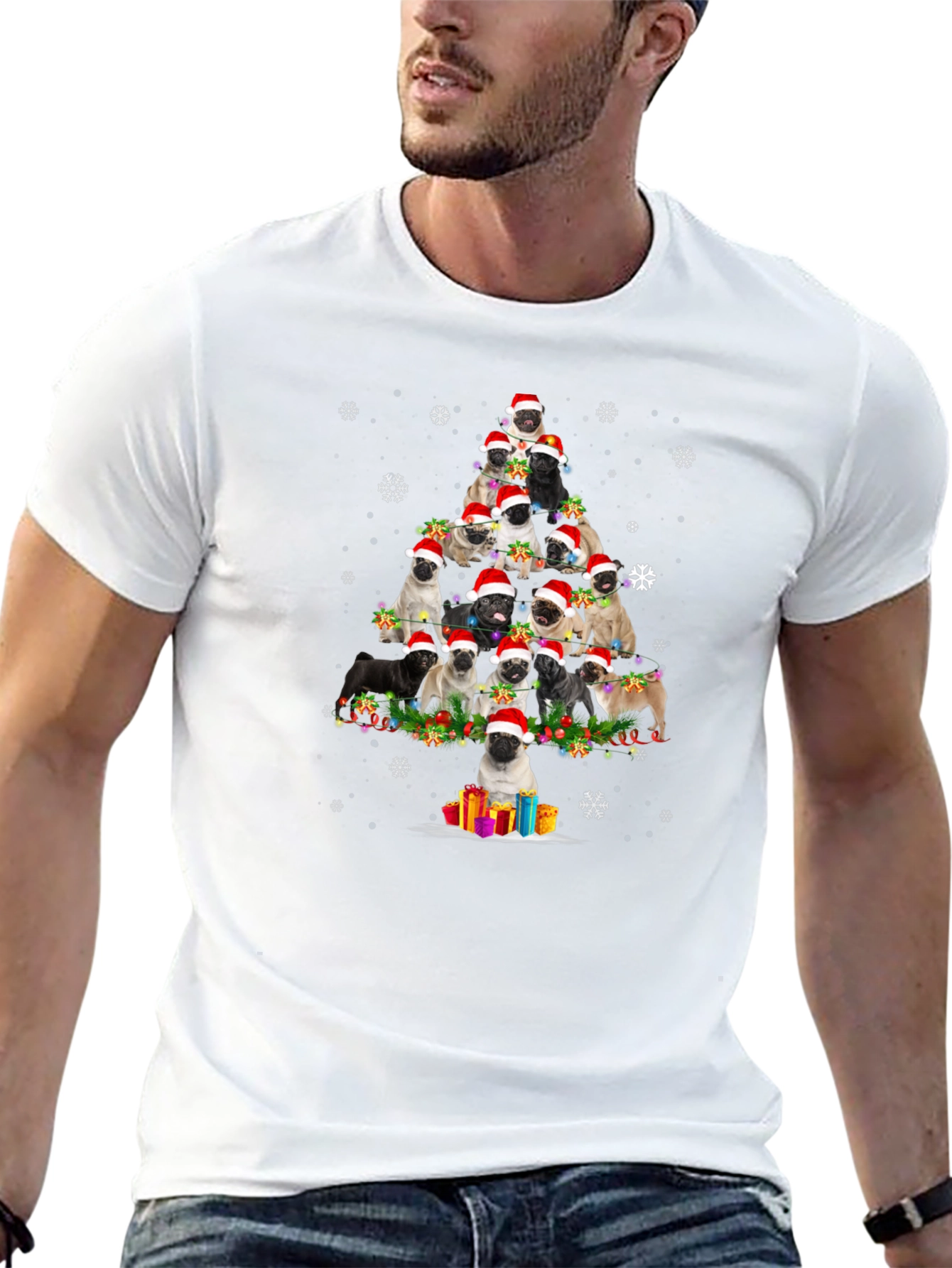 Pug Christmas Tree T-Shirt