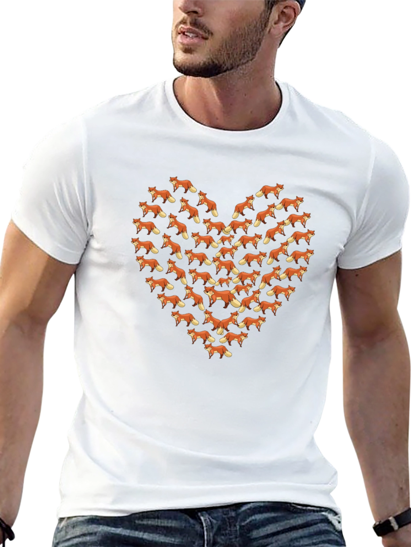 Fox Heart Graphic T-Shirt - Unisex