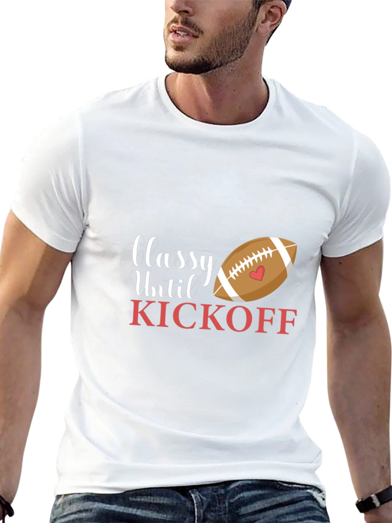 Classy Until Kickoff Black T-Shirt