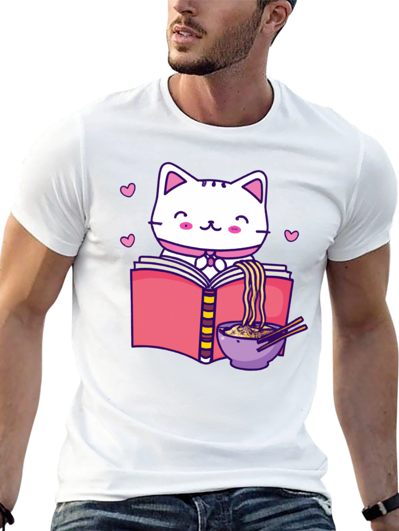 Kawaii Cat Ramen T-Shirt