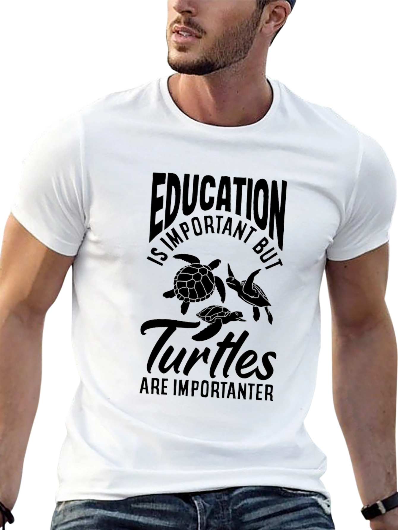 Education vs. Turtles T-Shirt