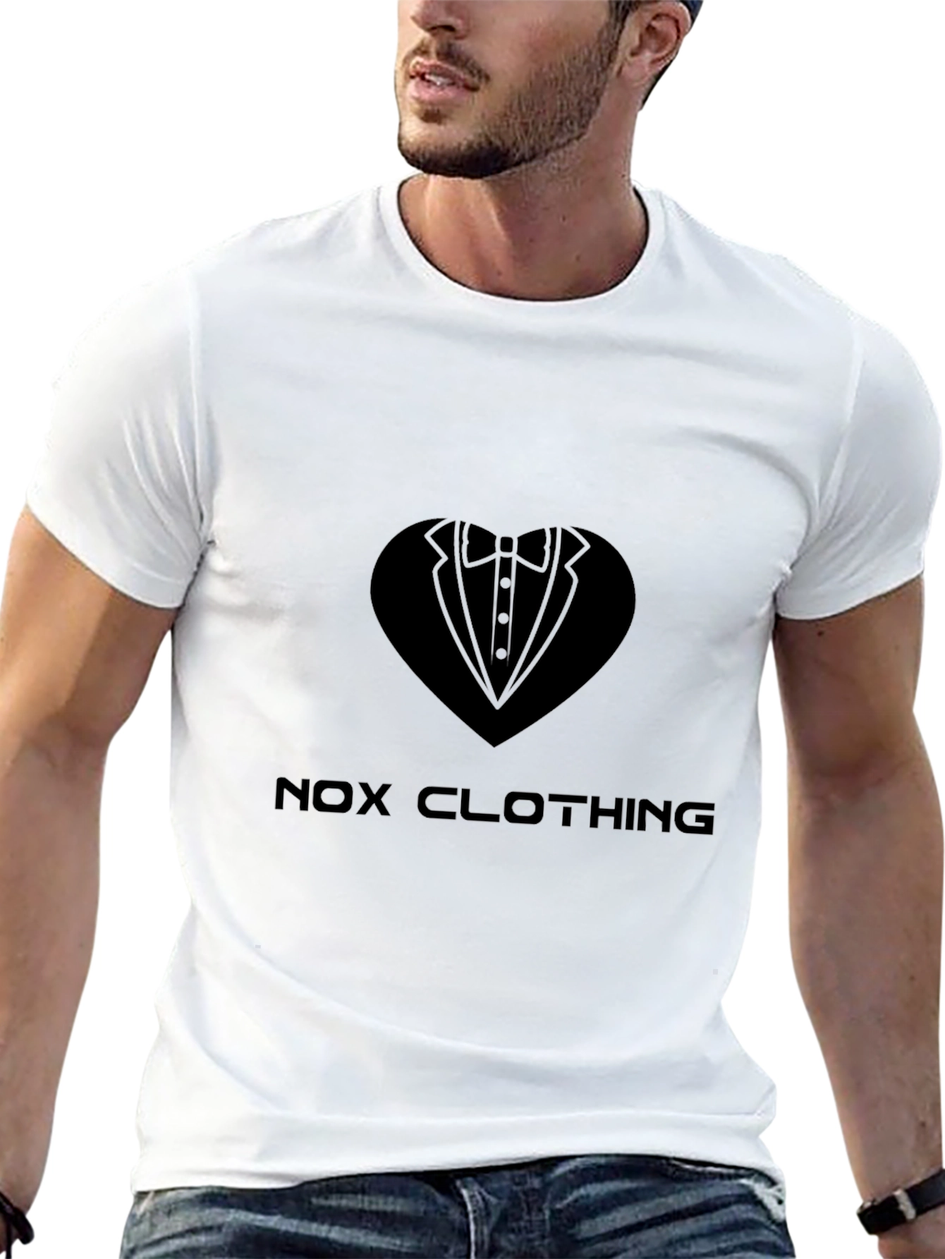 Nox Clothing Black Heart Tuxedo T-Shirt