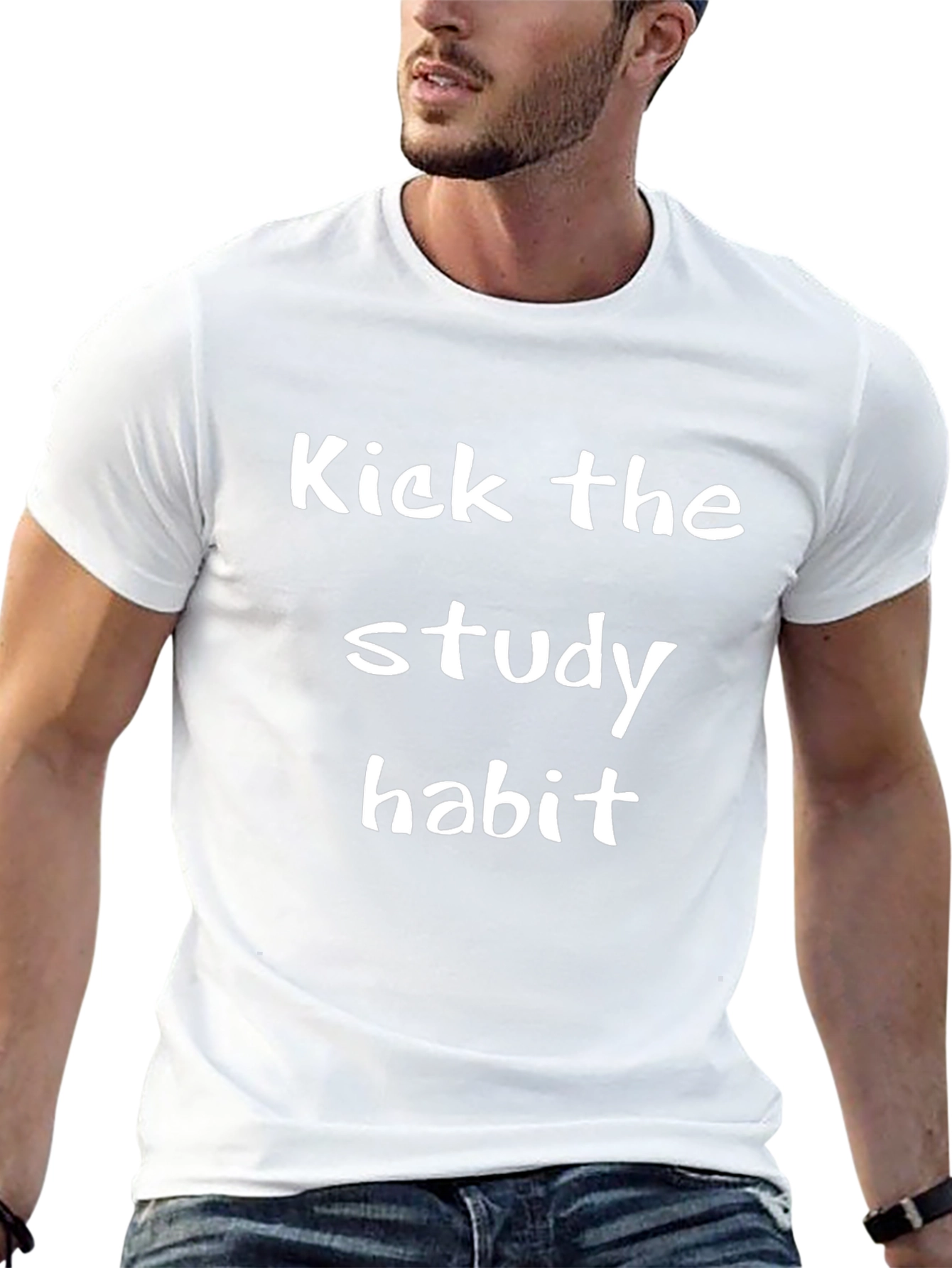 Kick the Study Habit Black T-Shirt