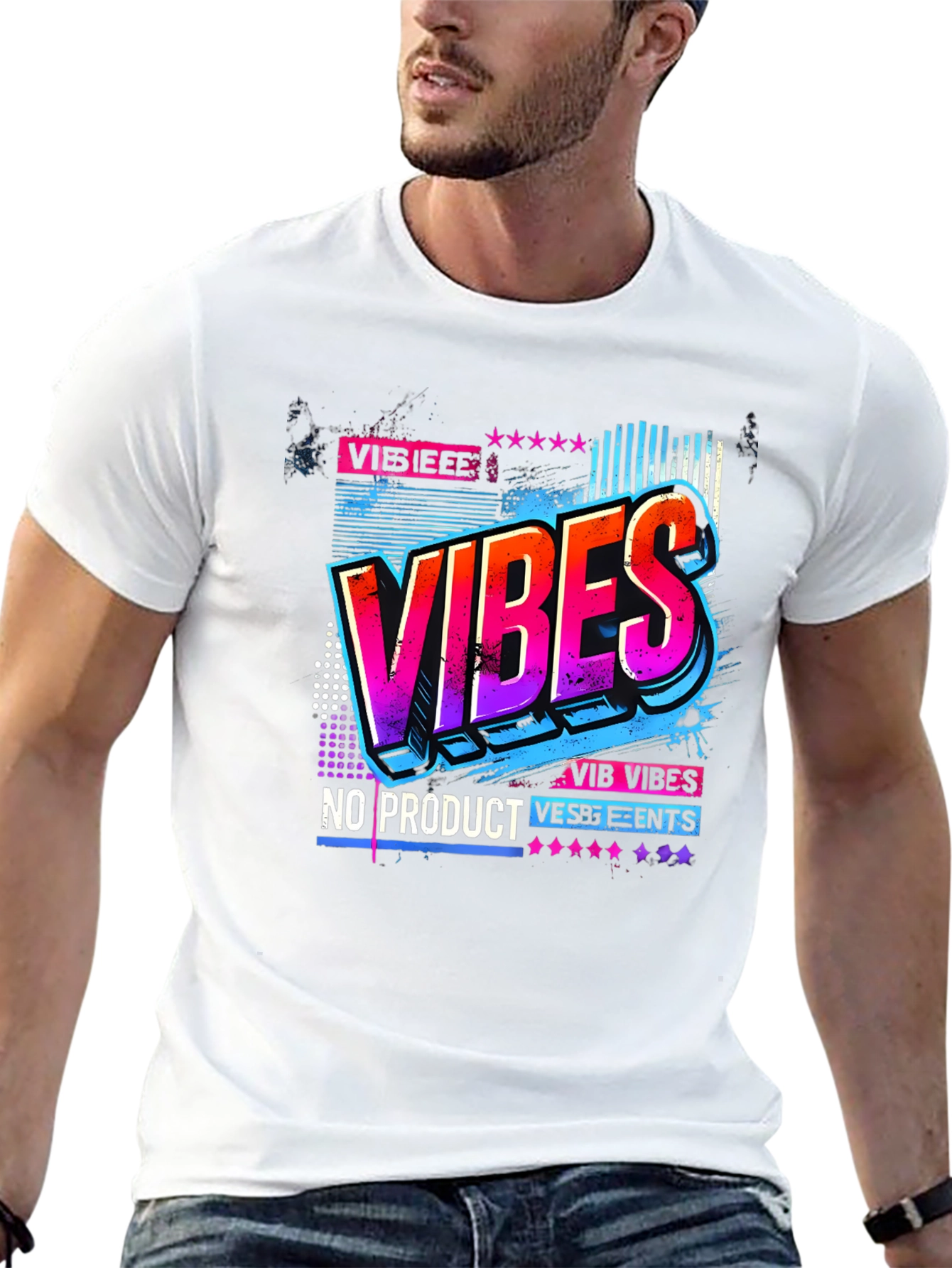 Vibes Graphic Tee - Retro Design