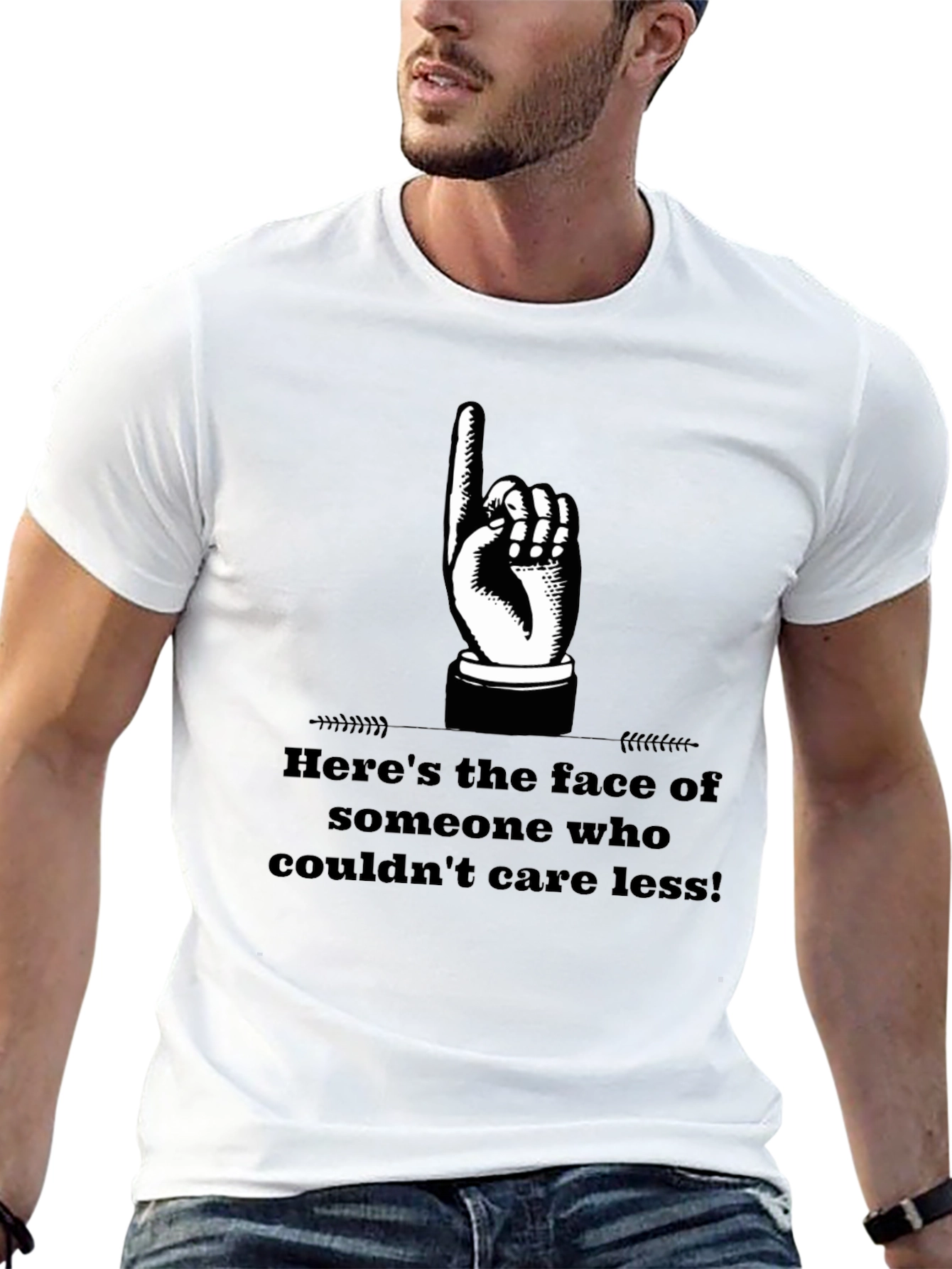 Heres The Face T-Shirt Funny Sarcastic Graphic Tee