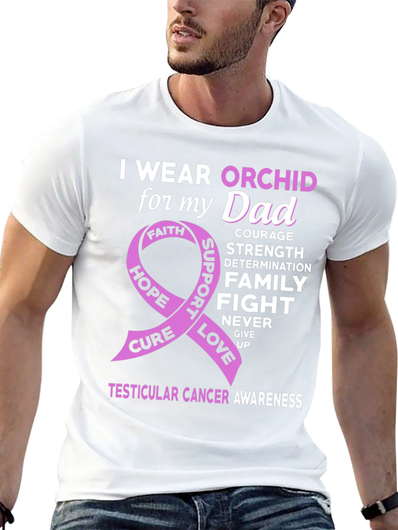 Orchid Awareness T-Shirt for Dad