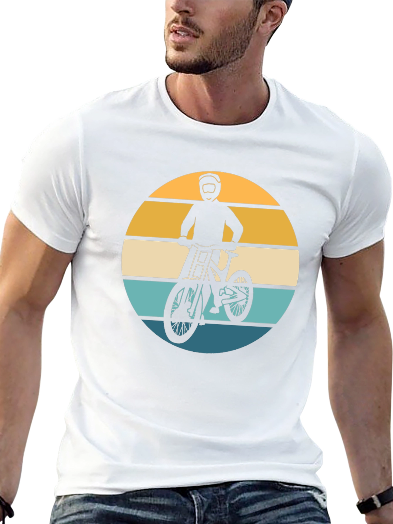 Mountain Biker Retro Graphic Tee