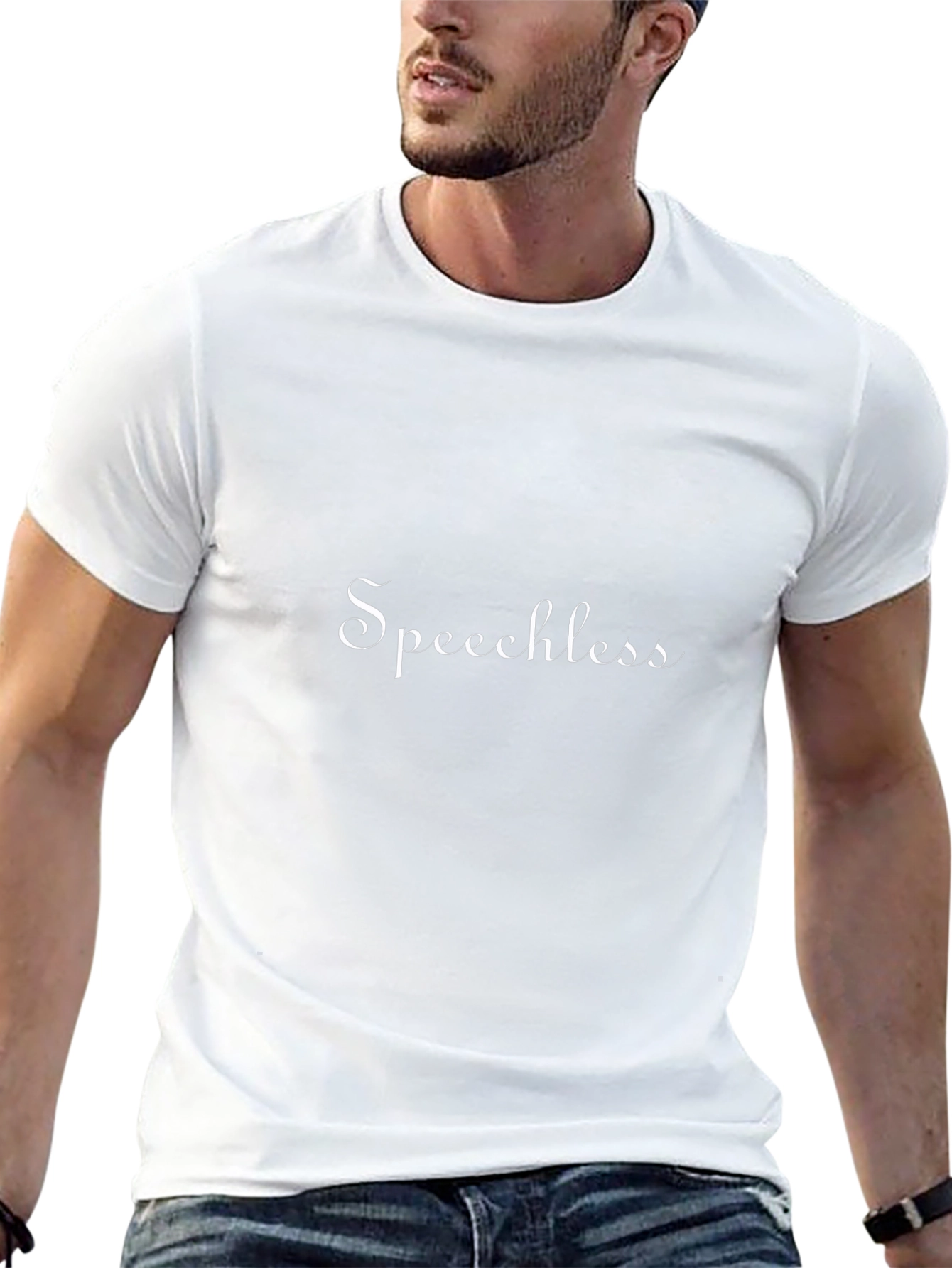 Speechless Black Cotton Casual Tee