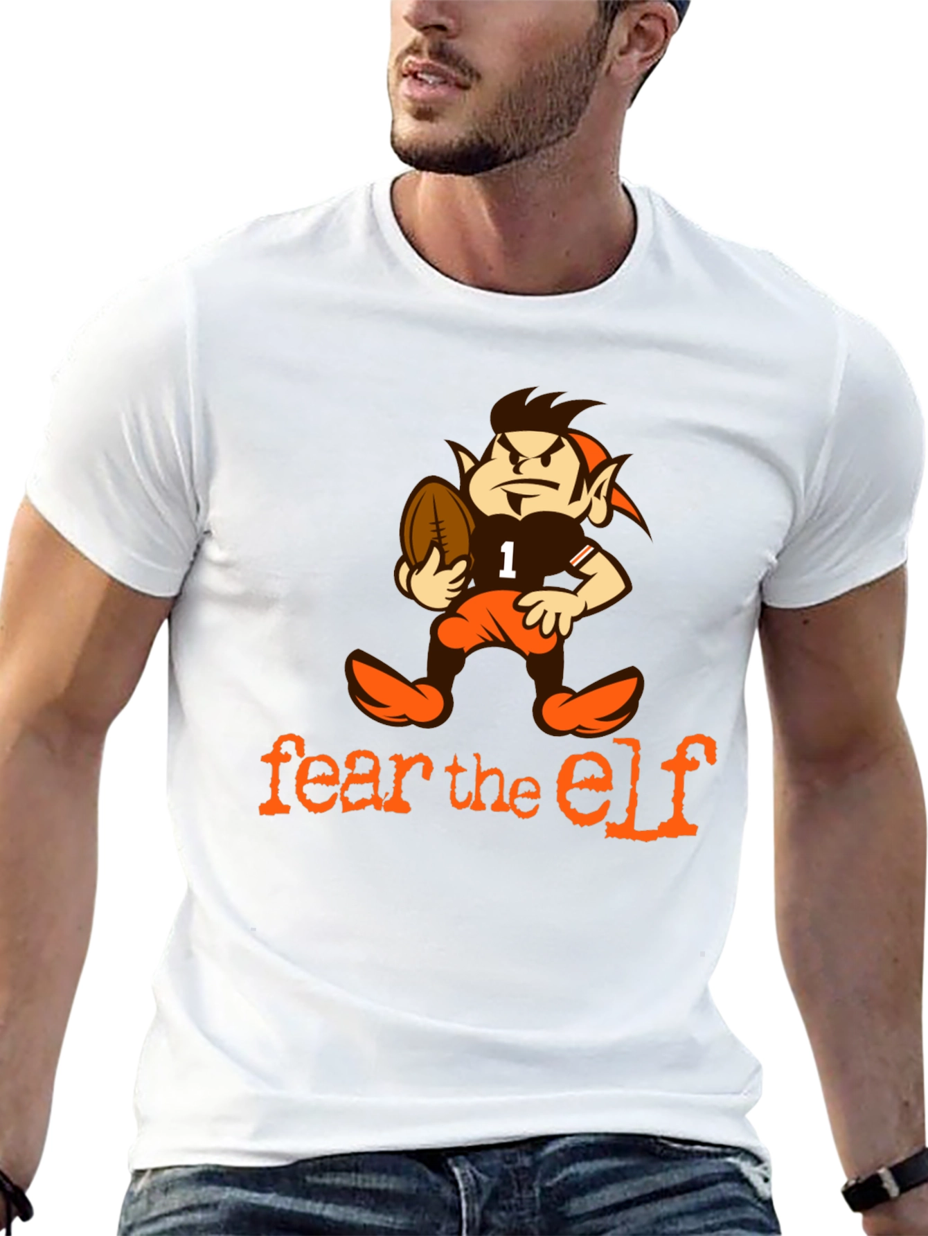 Fear the Elf Football T-Shirt