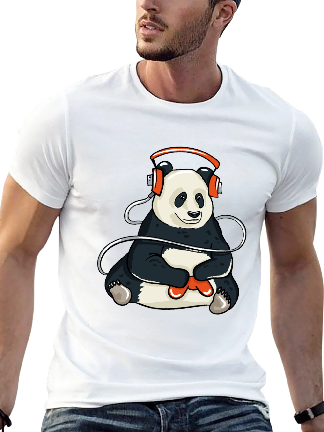 Panda Gamer T-Shirt - Black Graphic Tee