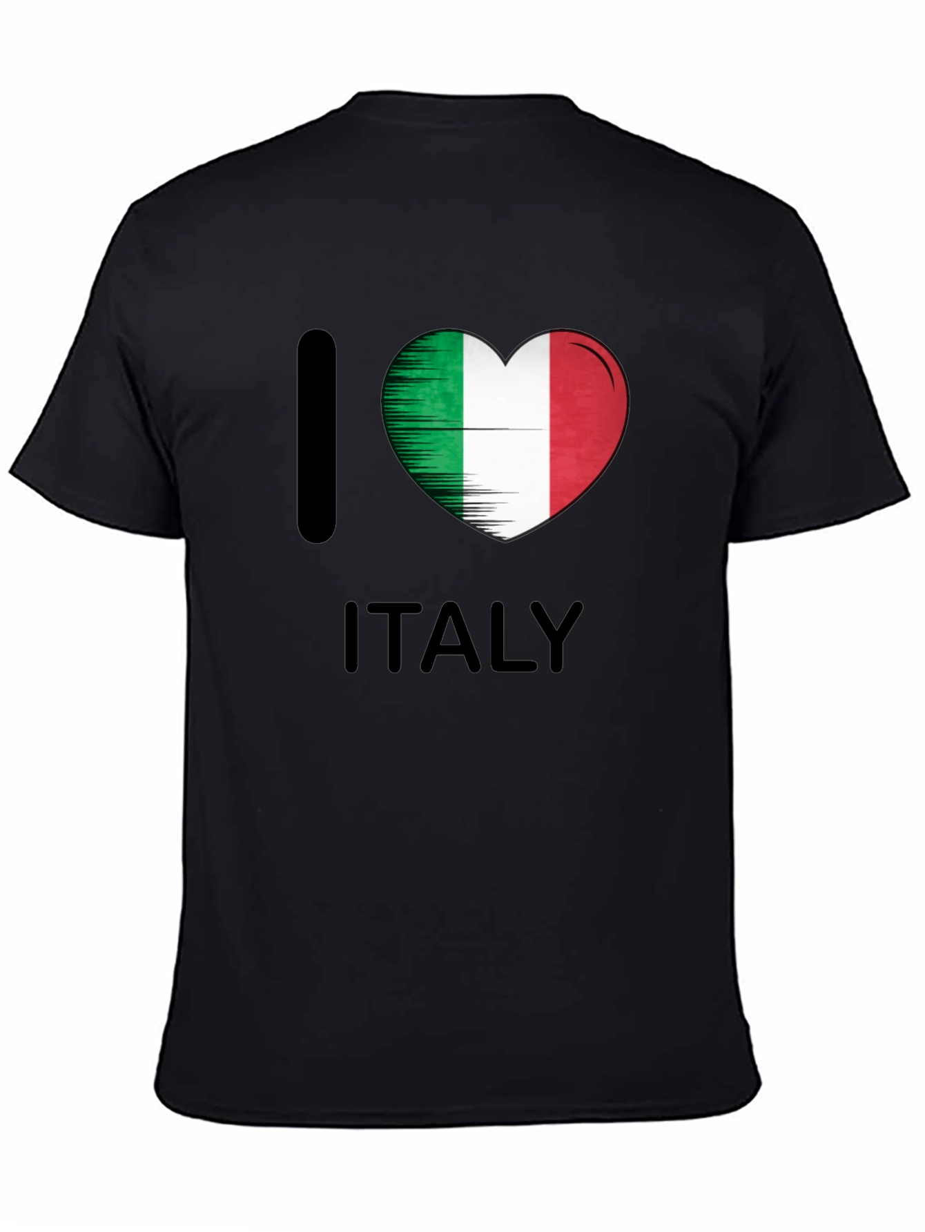 I Love Italy T-Shirt Italian Flag Heart Tee