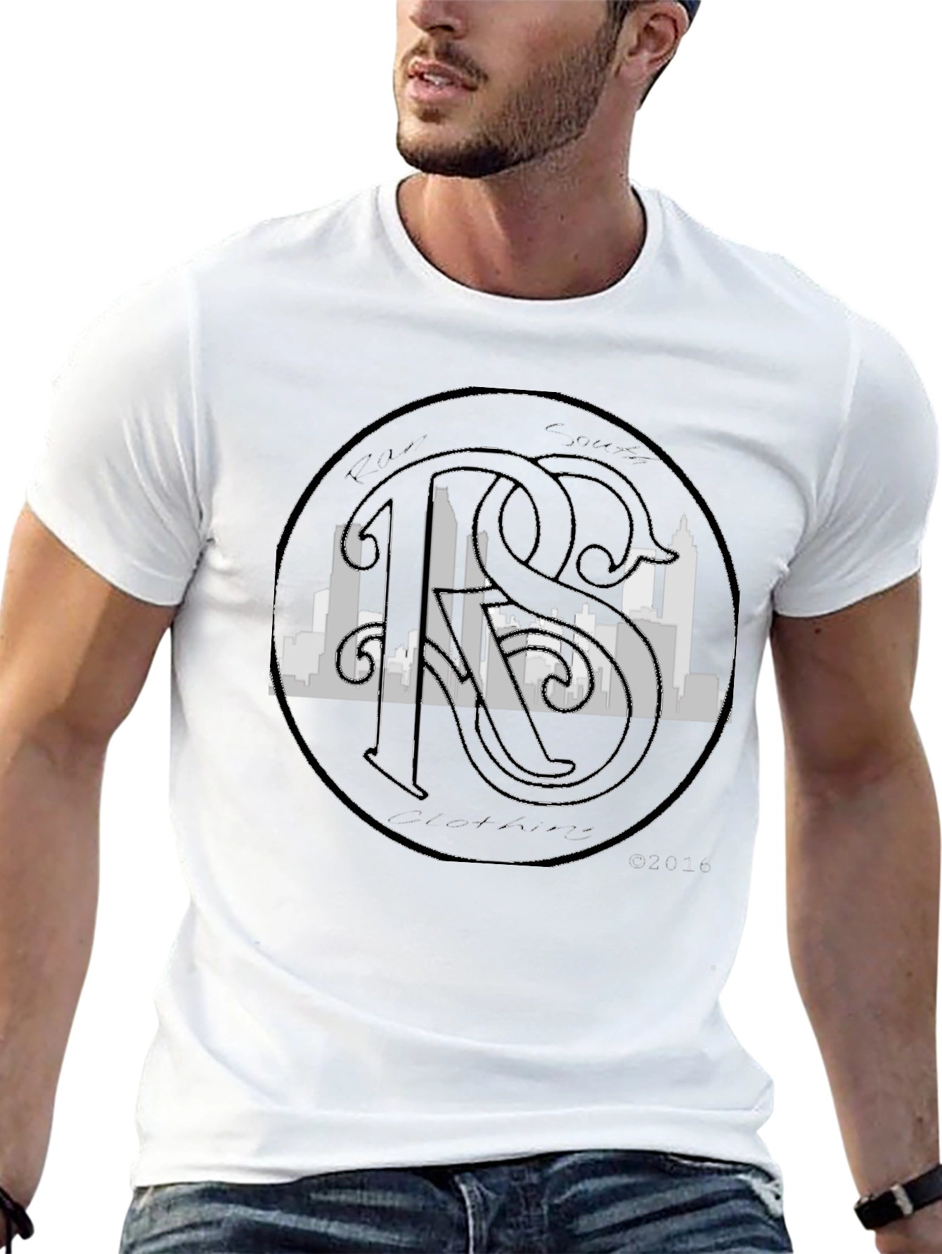 Retro Skyline Graphic Tee - Black