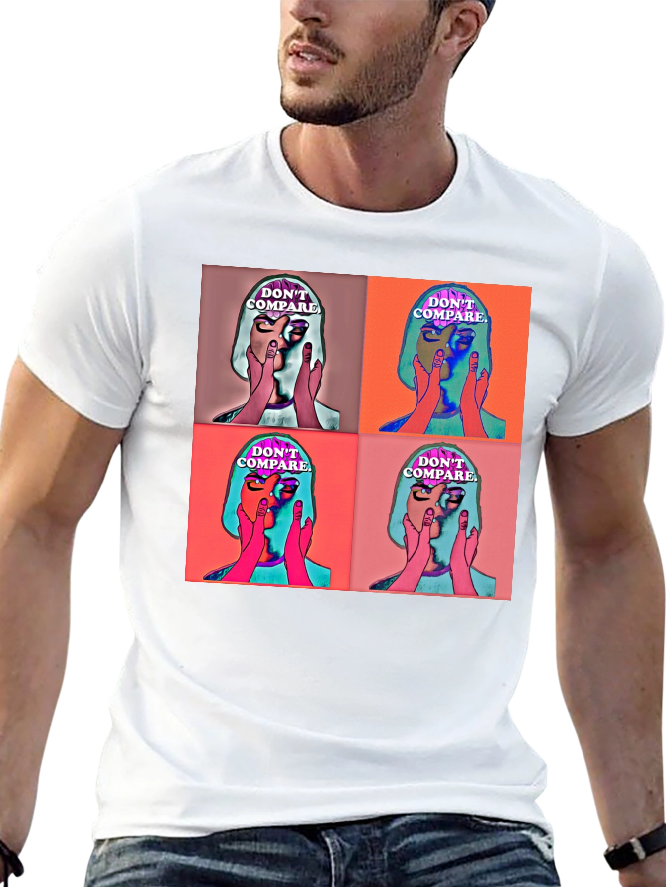 Dont Compare Graphic Print Black T-Shirt