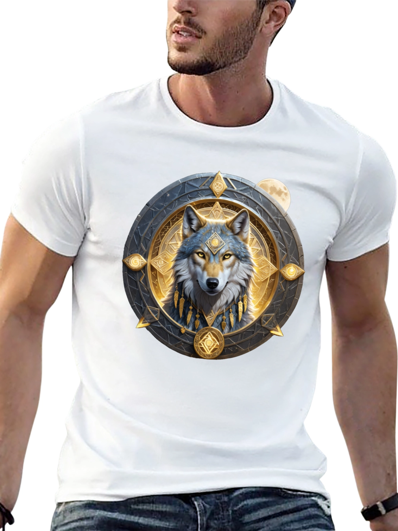 Wolf Spirit Graphic Tee - Black