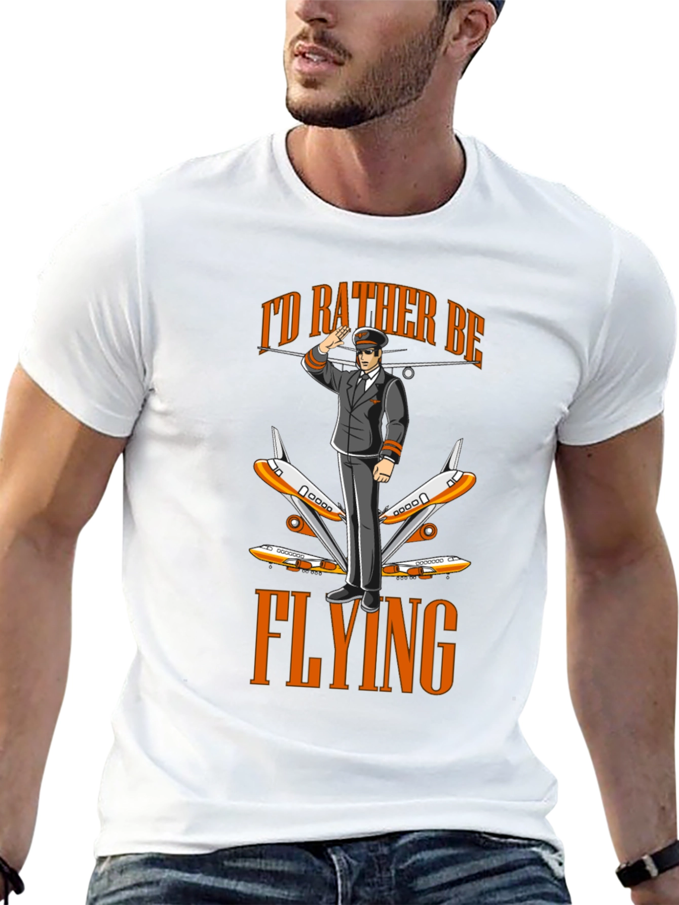 Id Rather Be Flying Pilot T-Shirt