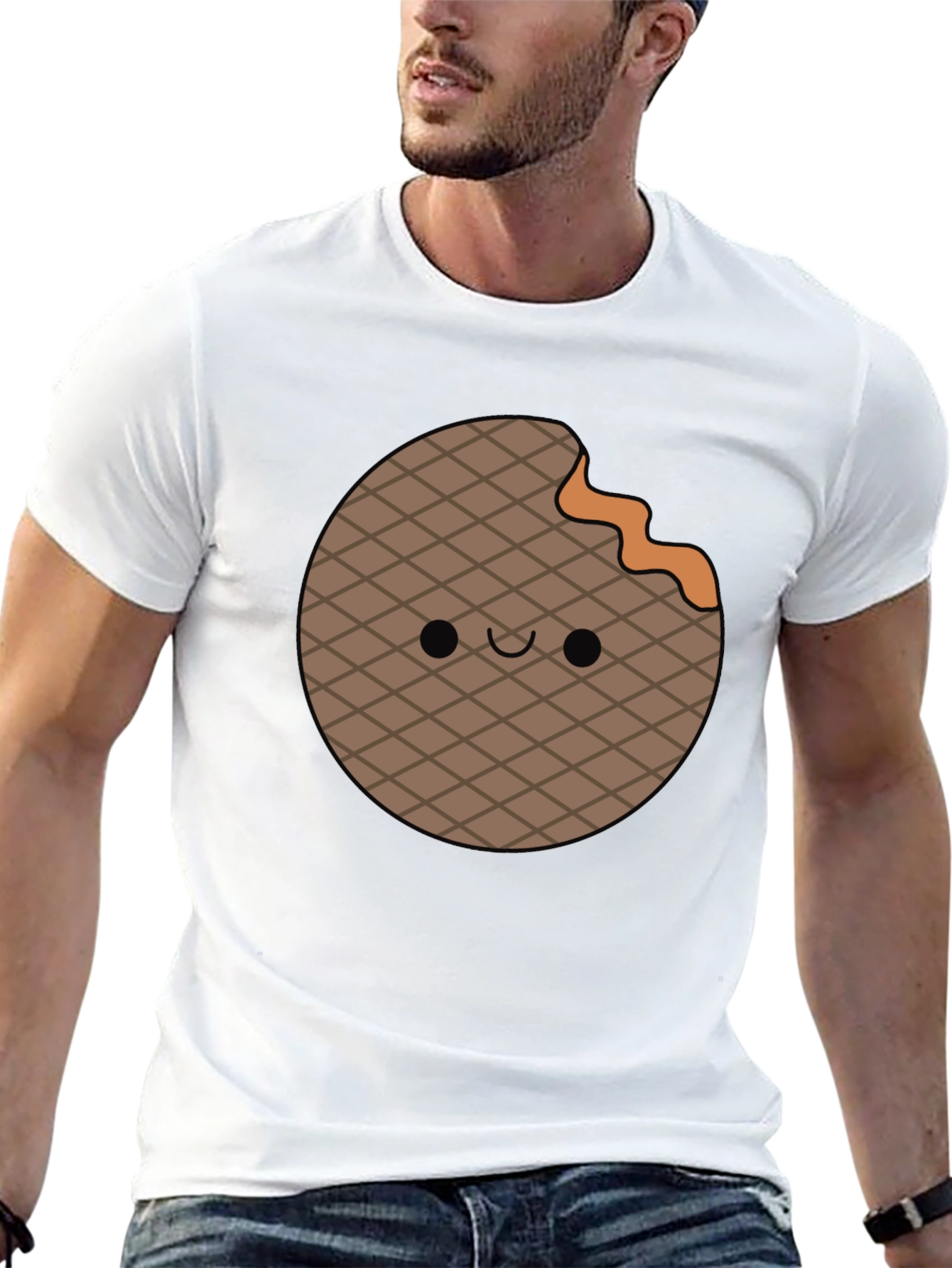 Cute Waffle Bite T-Shirt - Fun Foodie Apparel