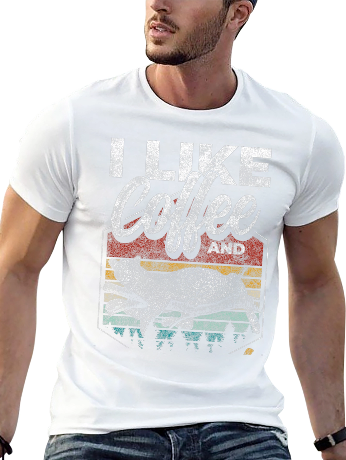 I Like Coffee And Leopards Graphic Tee
