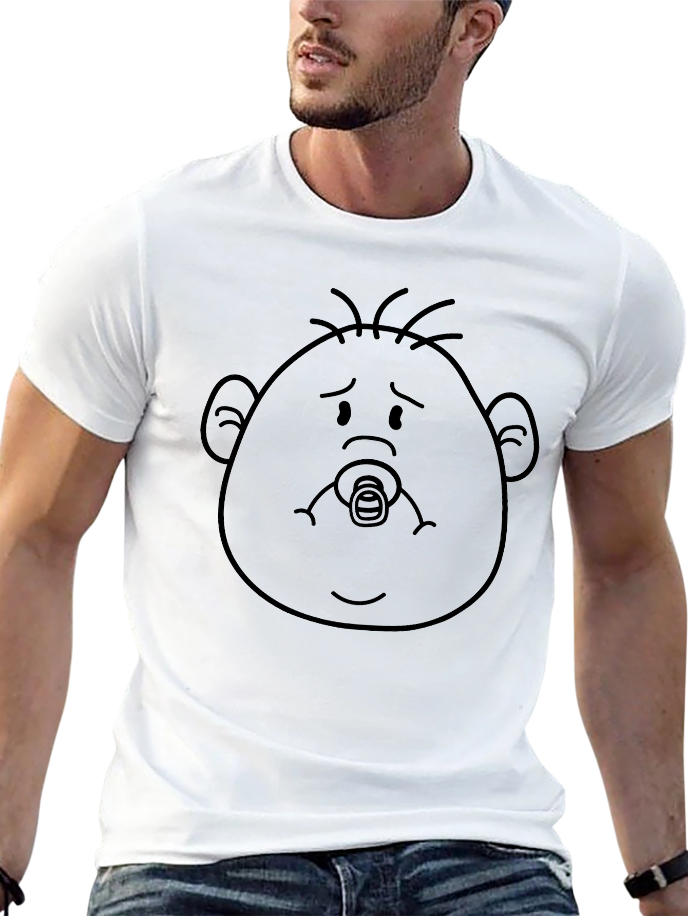 Sad Baby Face Black T-Shirt