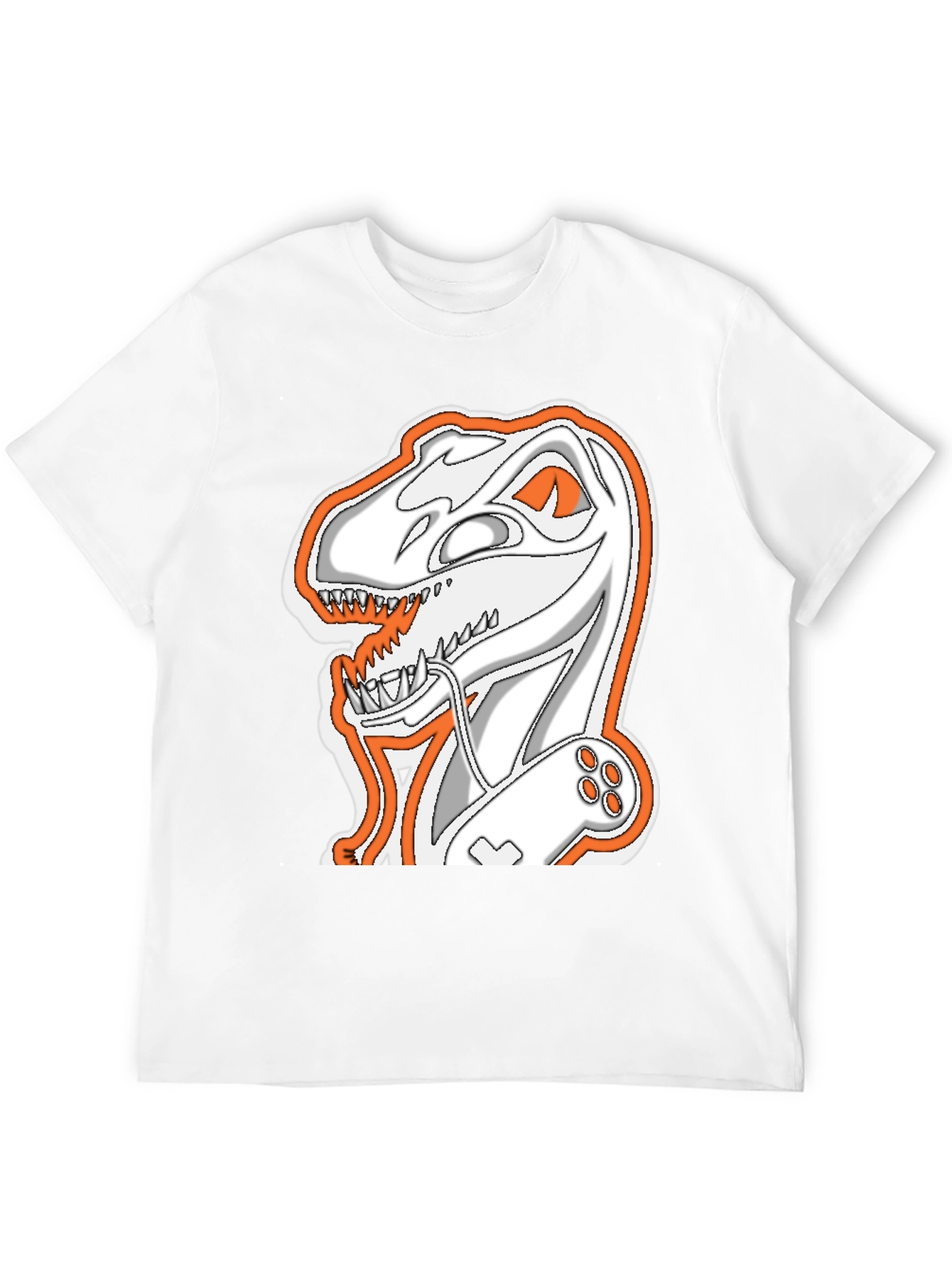 Gamer Dino T-Shirt - Black Novelty Tee