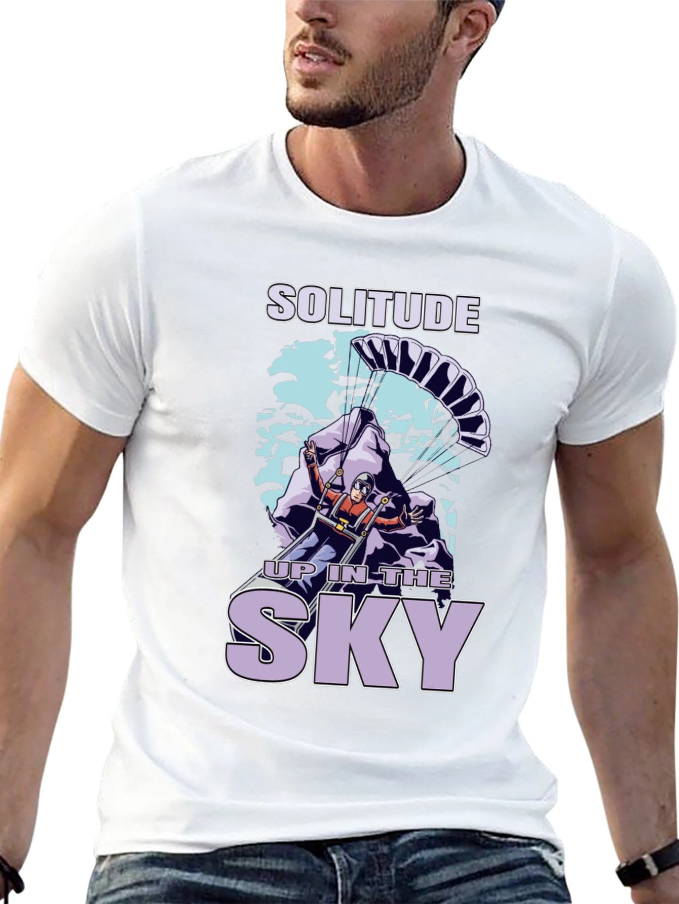 Solitude in the Sky Black T-Shirt