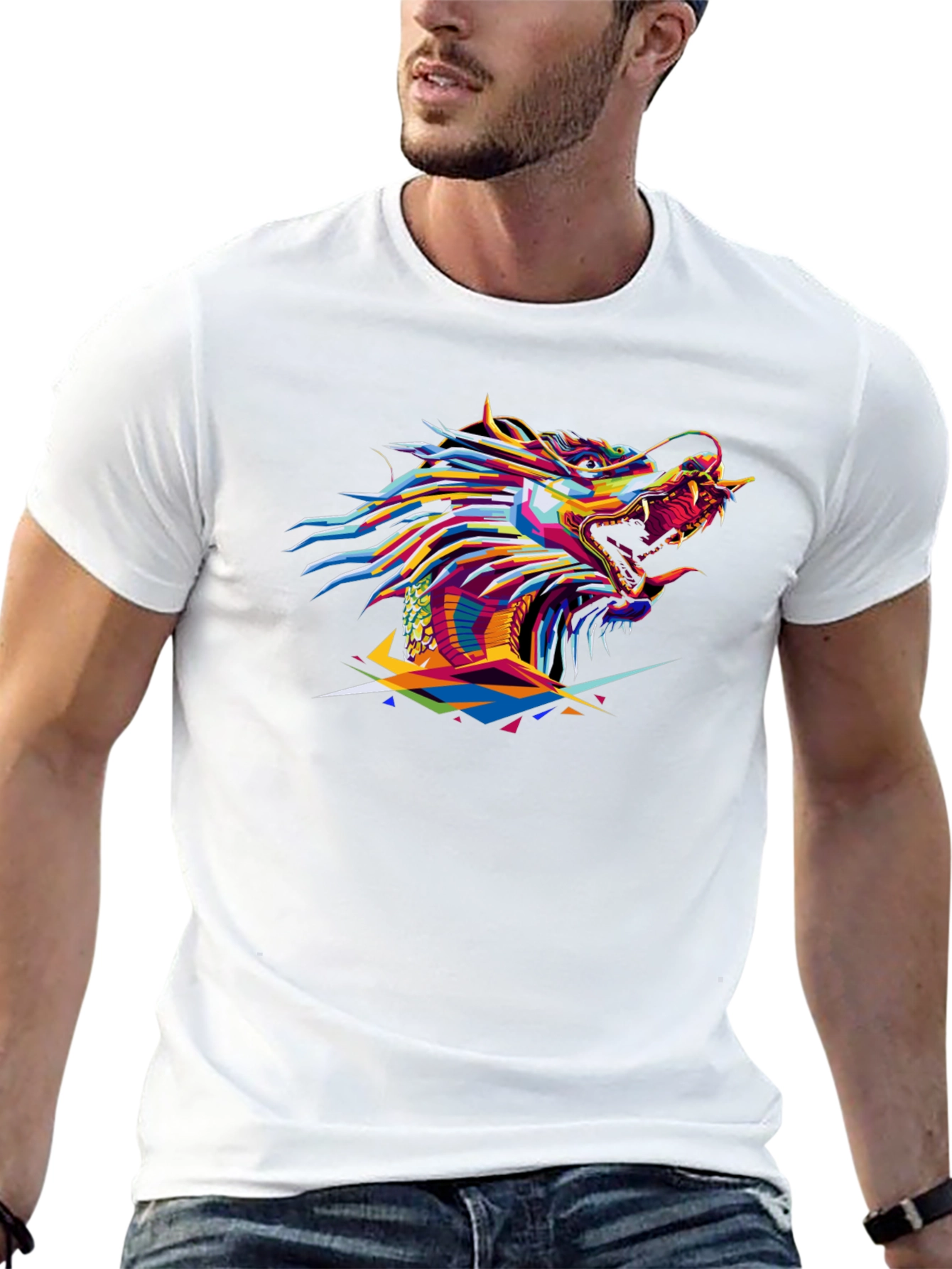 Bold Dragon Graphic Black T-Shirt