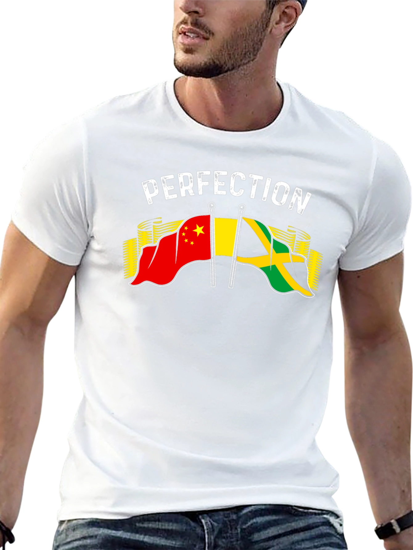 Perfection China Jamaica Flag Graphic T-Shirt