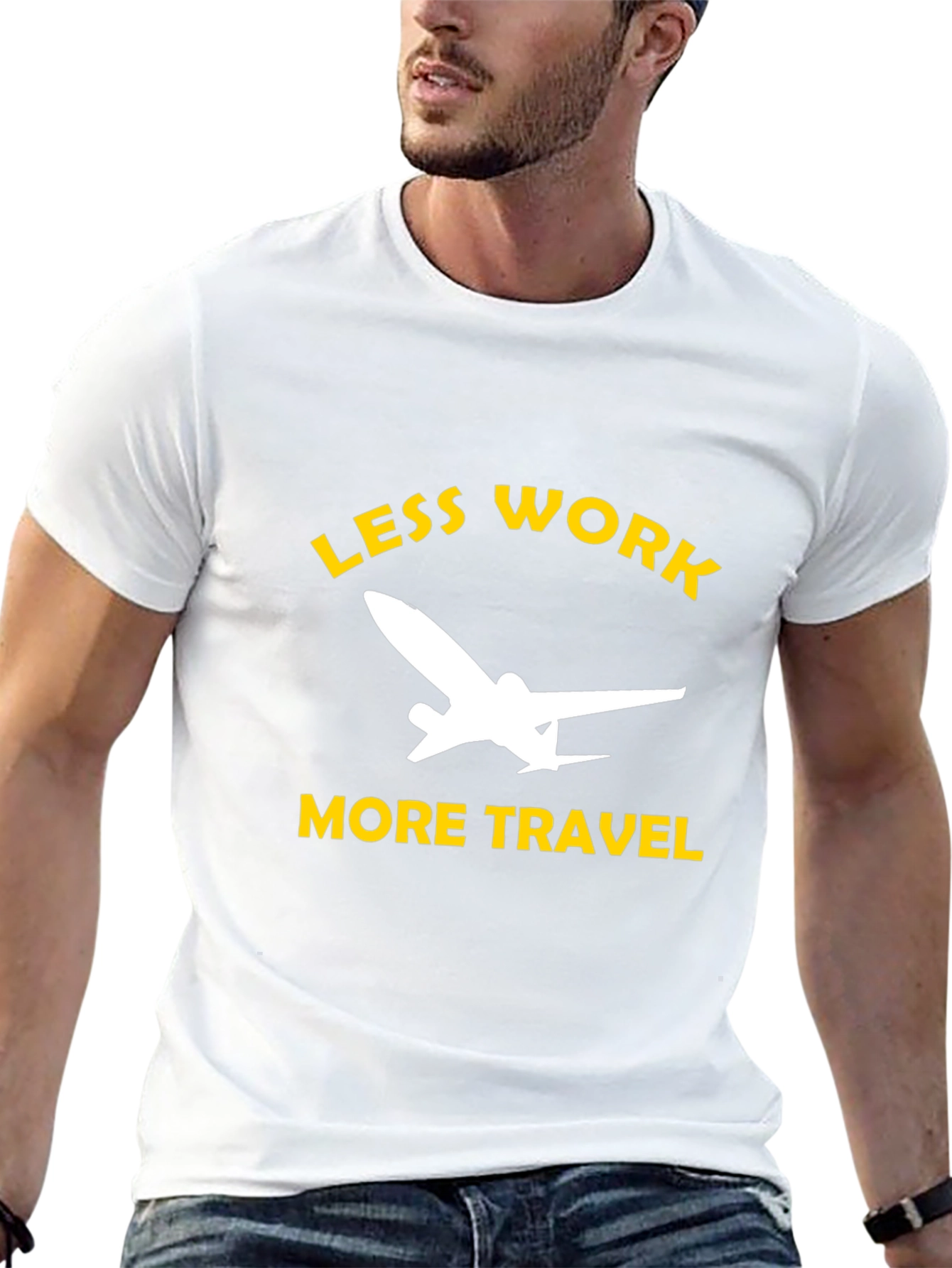 Less Work More Travel Graphic T-Shirt