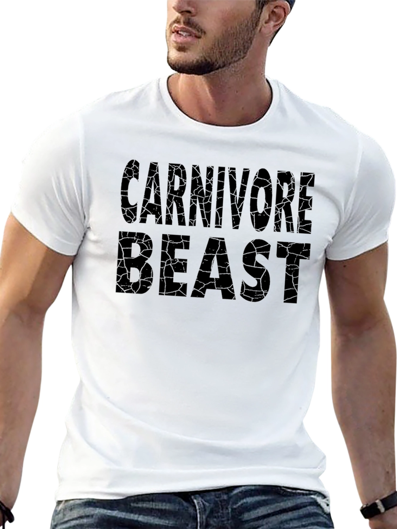 Carnivore Beast Graphic Tee - Bold Black T-Shirt