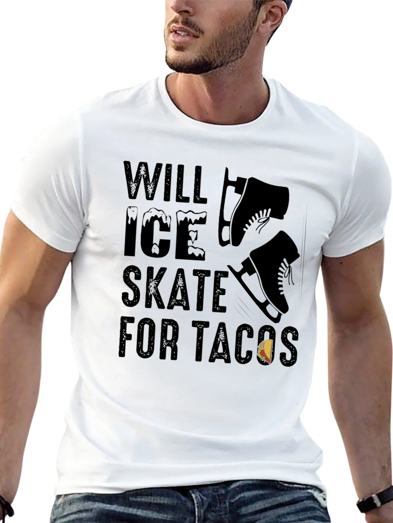 Will Ice Skate for Tacos Graphic Tee