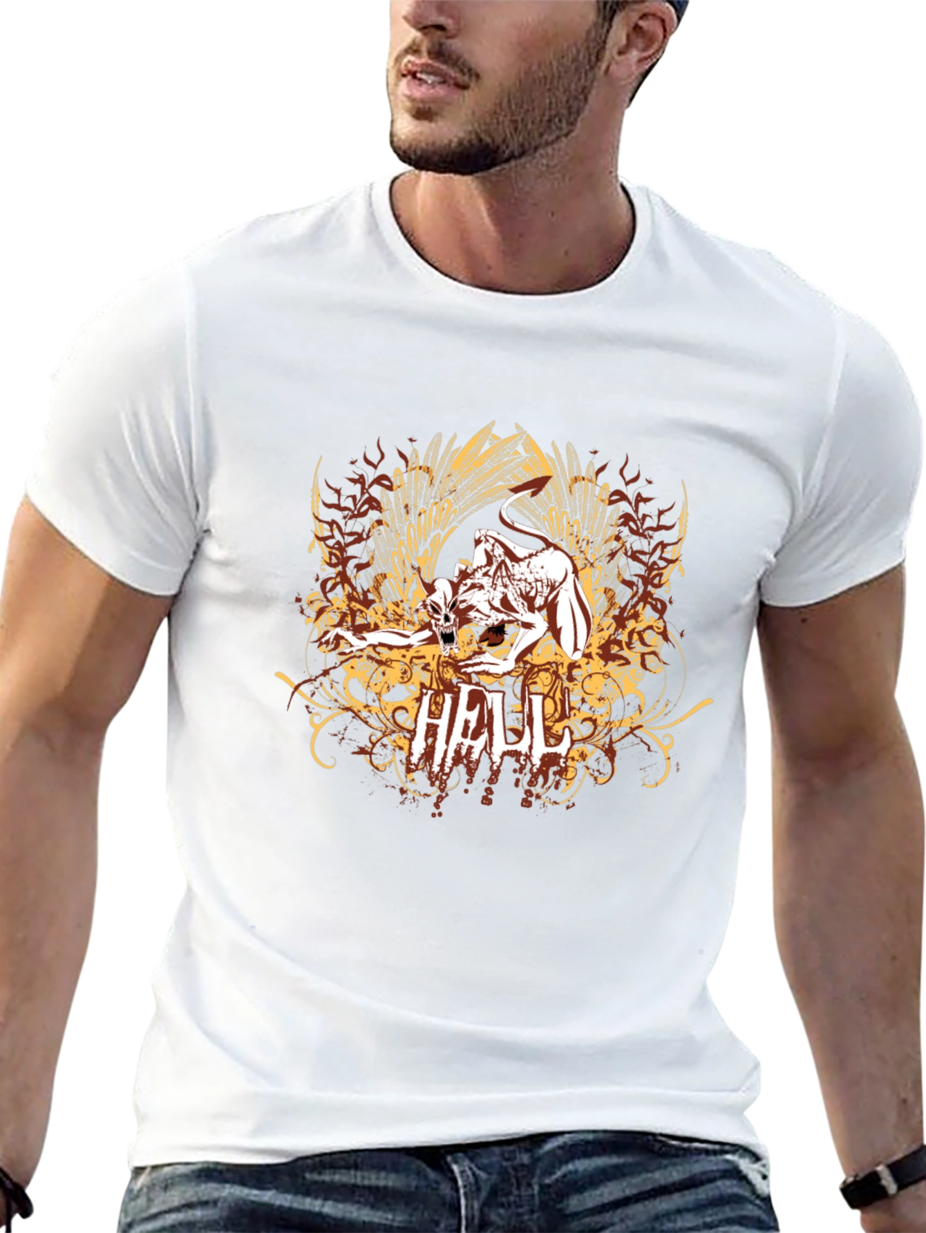 Hell Graphic T-Shirt - Black - Mens
