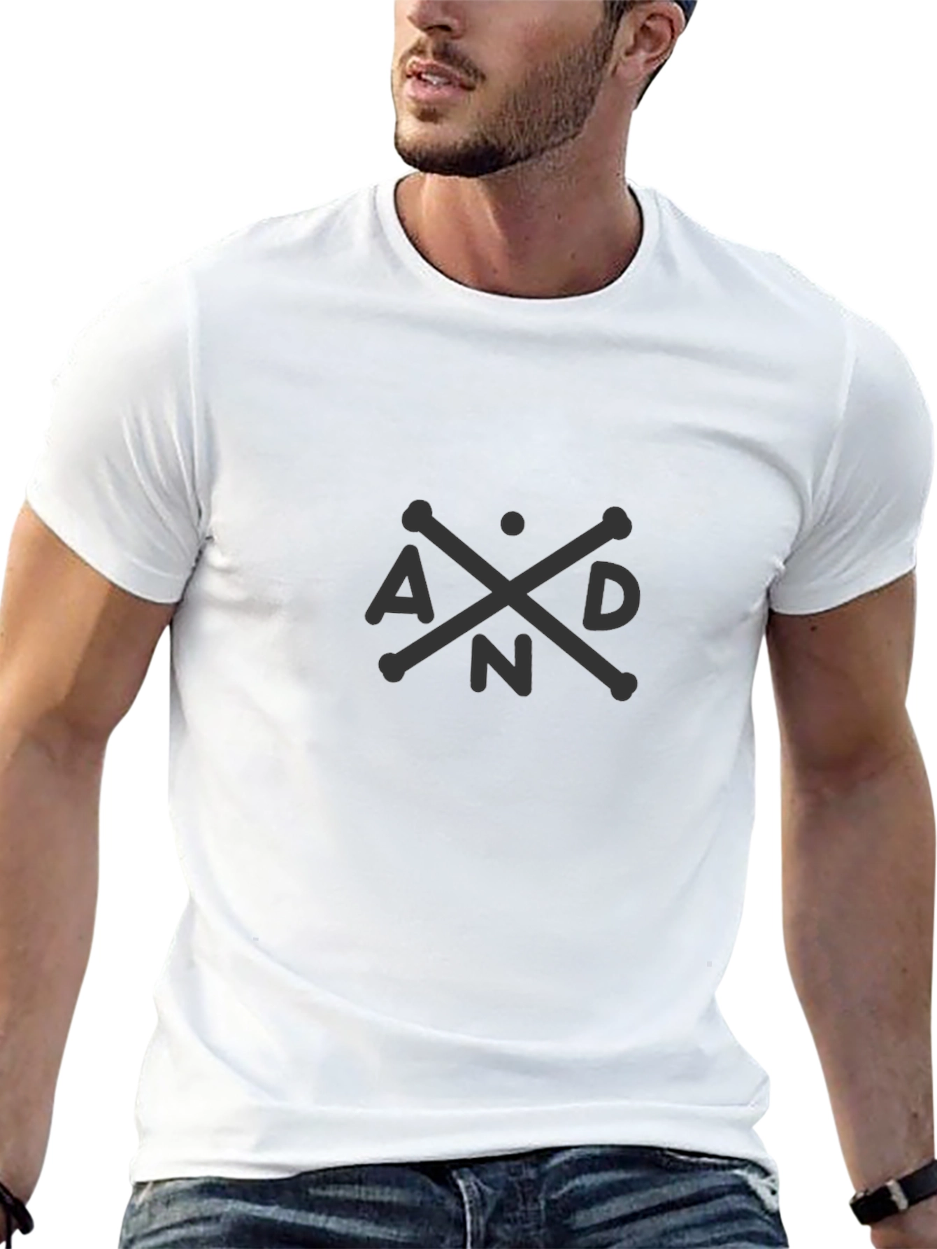Mens Black Graphic Tee - A & D Design