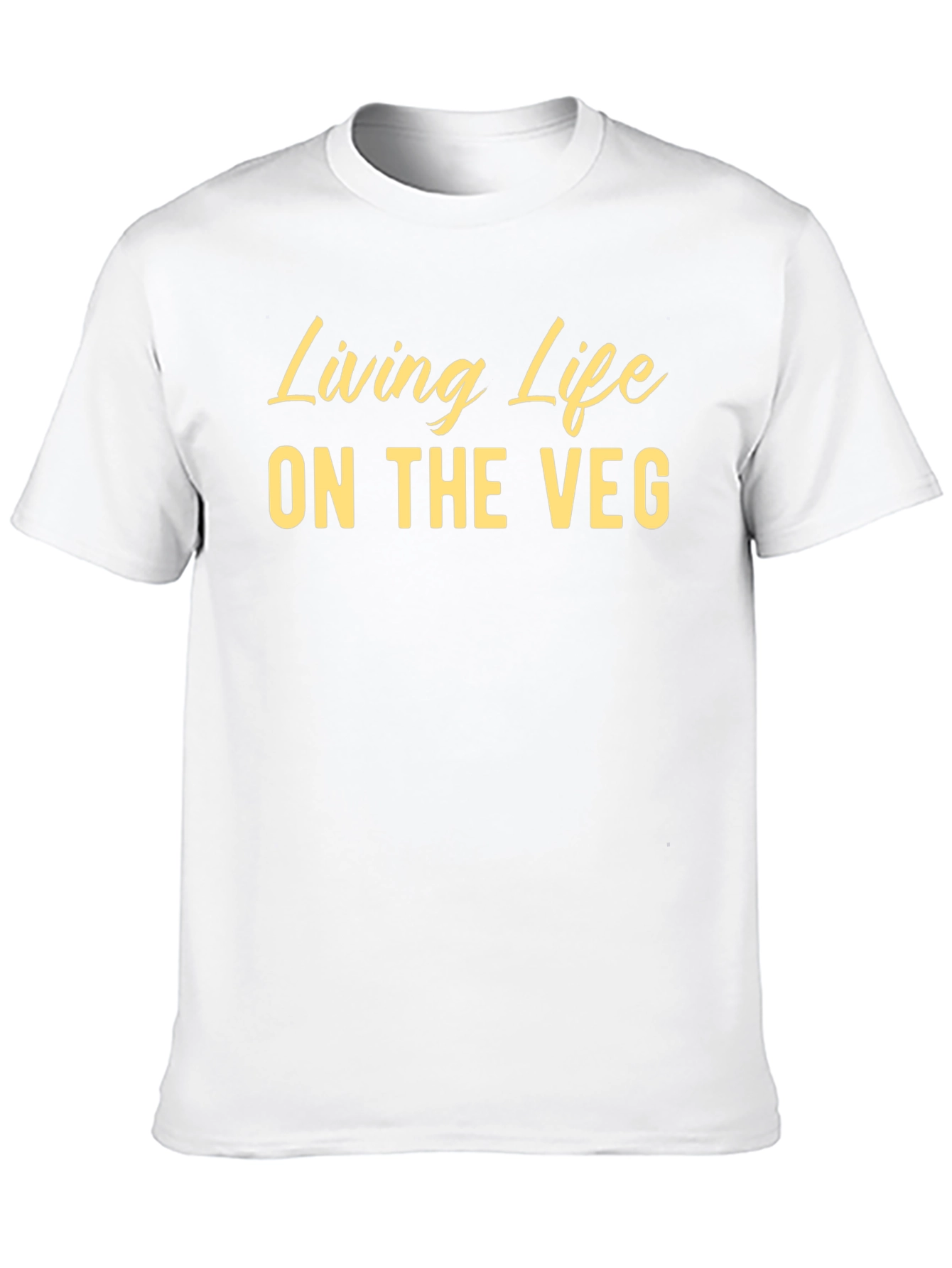 Living Life on the Veg - Mens Black T-Shirt