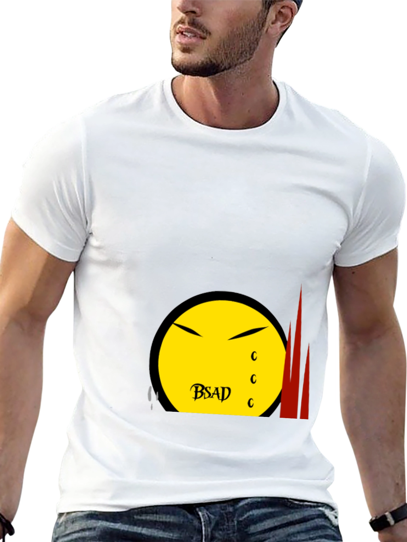 BSAD Smiley Face Black T-Shirt