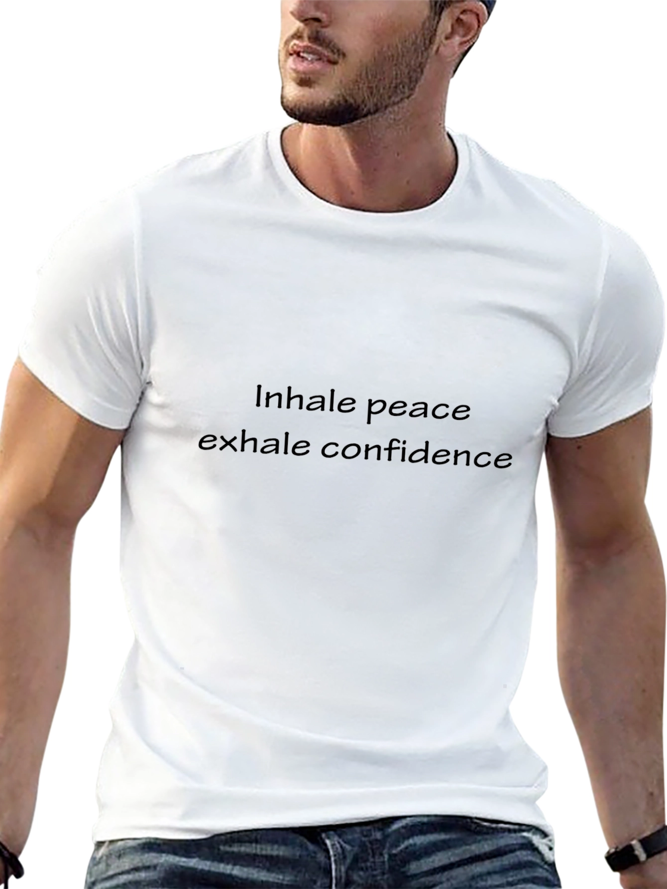 Inhale Peace Exhale Confidence Black Tee