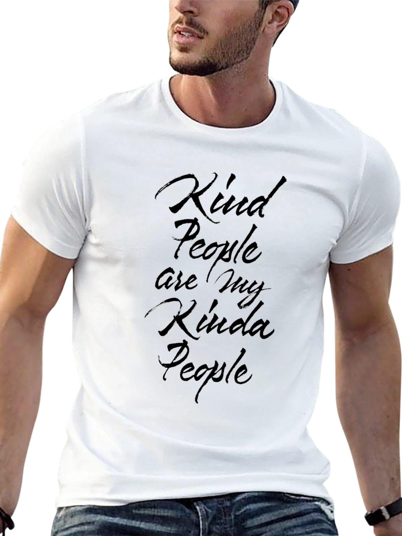 Kind People Graphic Tee - Black Cotton T-Shirt
