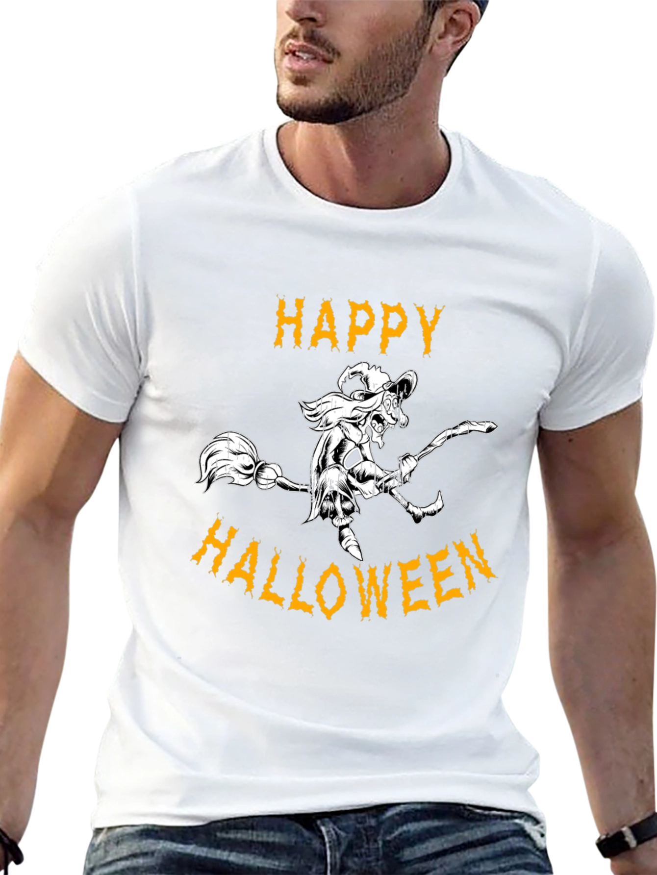 Happy Halloween Witch Graphic Tee